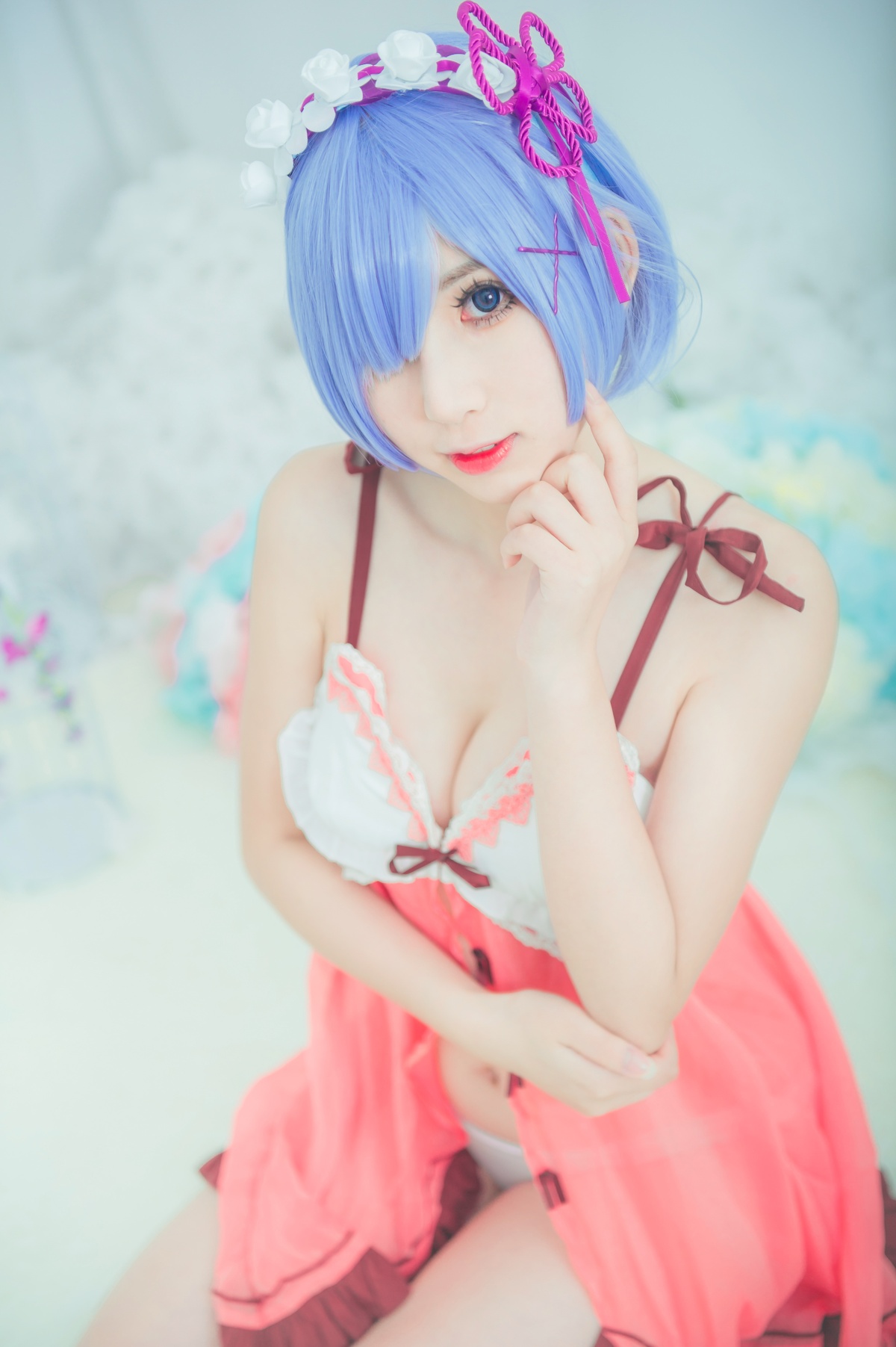 【coser】-黑米粥-NO.009 雷姆睡衣-COS世界