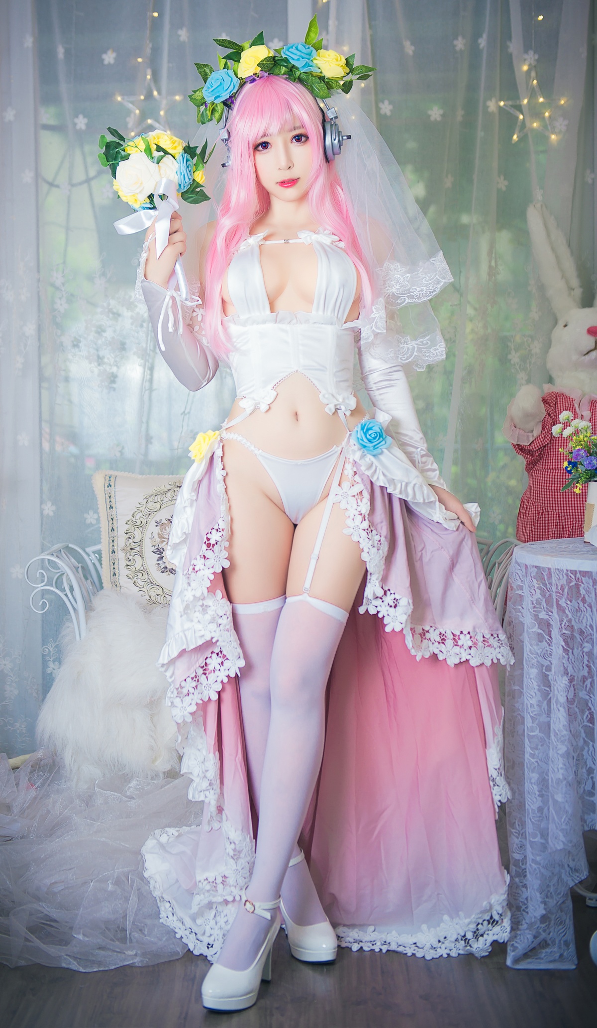 图片[4]-【coser】-黑米粥-NO.012 索尼子花嫁-COS世界