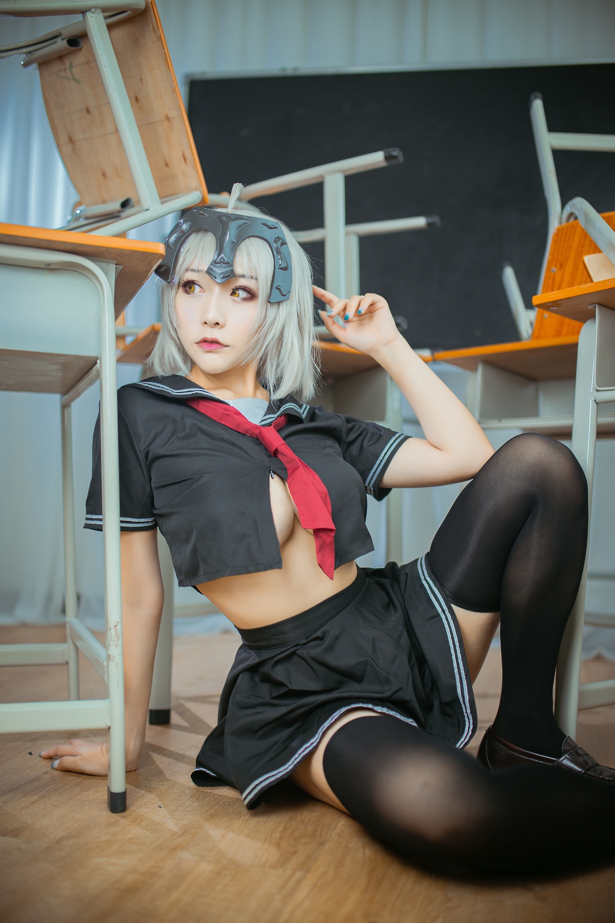 【coser】@三刀刀miido-NO.003 黑贞德1-COS世界