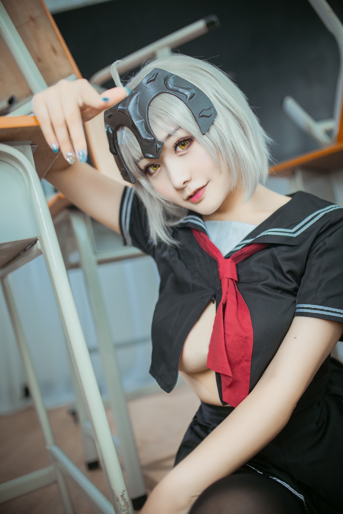 图片[3]-【coser】@三刀刀miido-NO.003 黑贞德1-COS世界