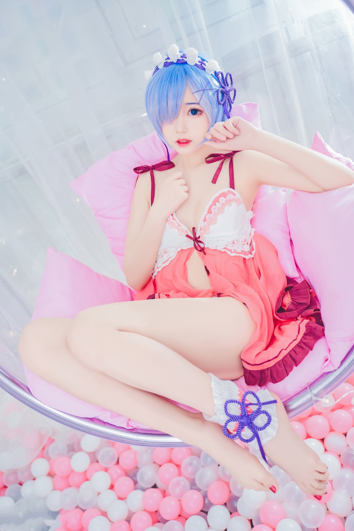 图片[3]-【coser】猫君君_MaoJun VOL.006 粉嫩嫩的雷姆-COS世界