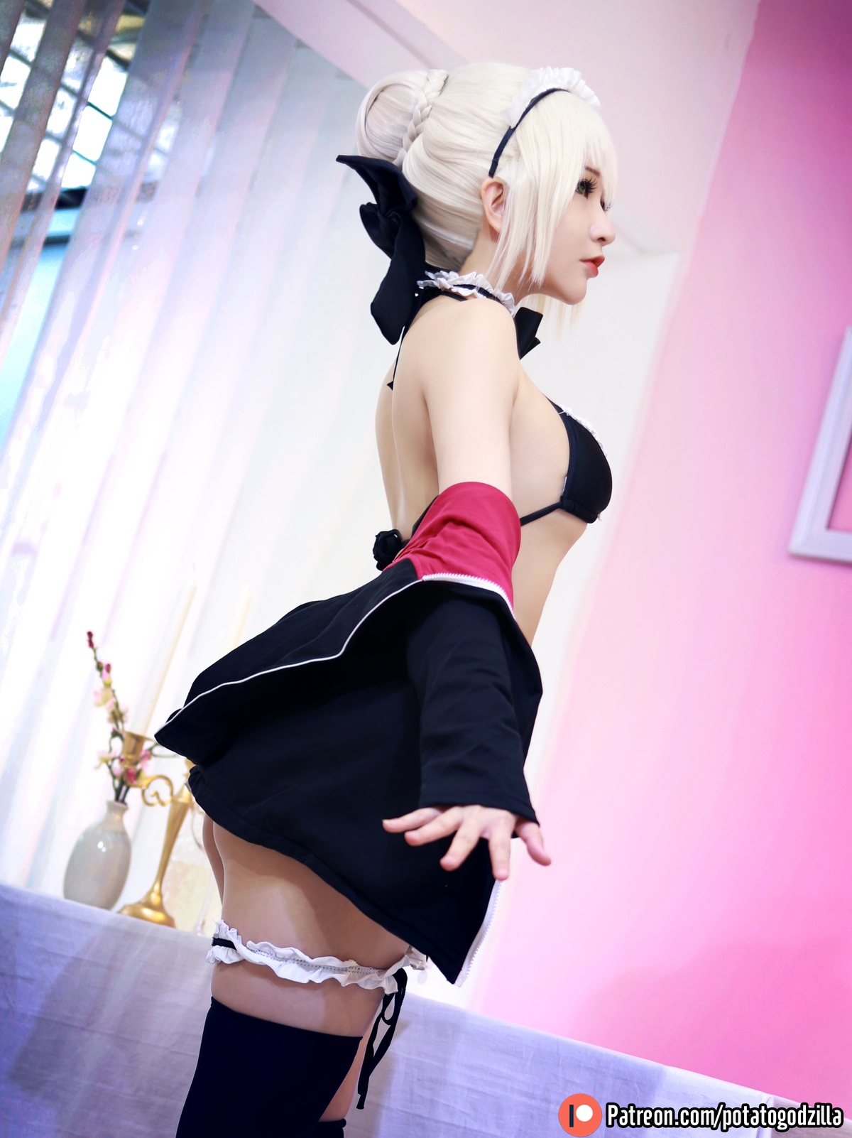 图片[4]-【越南Coser小姐姐】@Potato Godzilla -Saber Alter Maid-COS世界