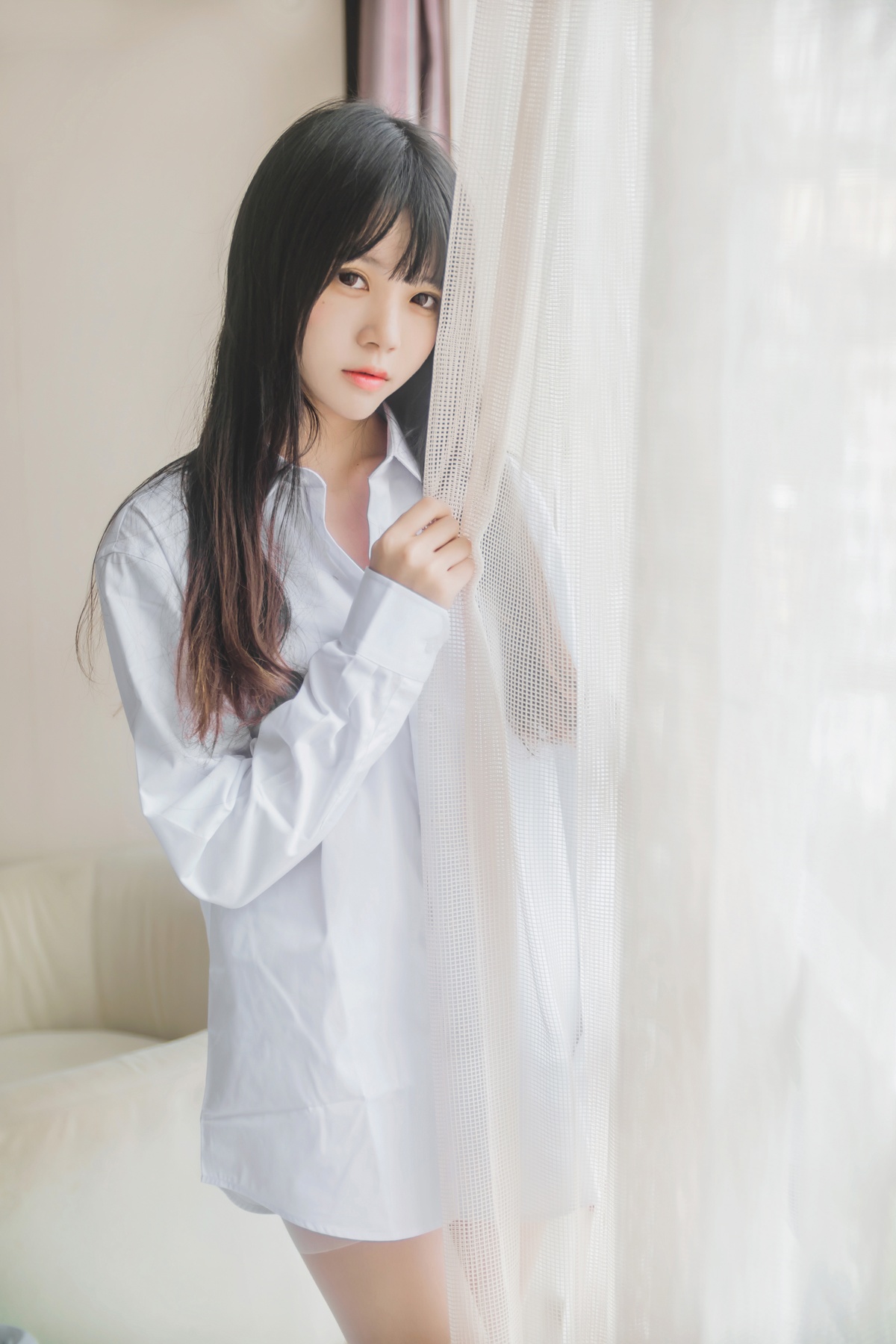 图片[2]-【coser】001【桜桃喵】白衬衫散发-COS世界