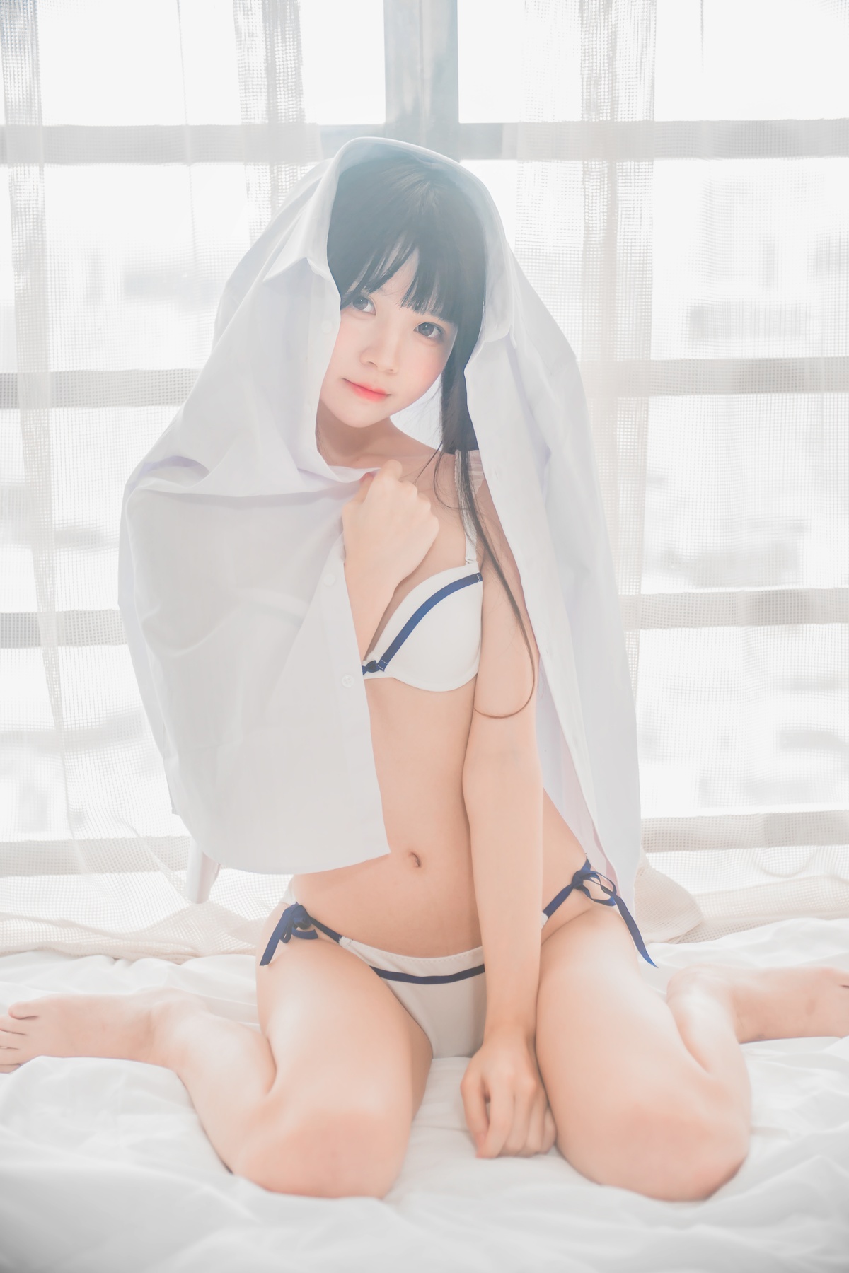 图片[4]-【coser】002【桜桃喵】白衬衫双马尾-COS世界