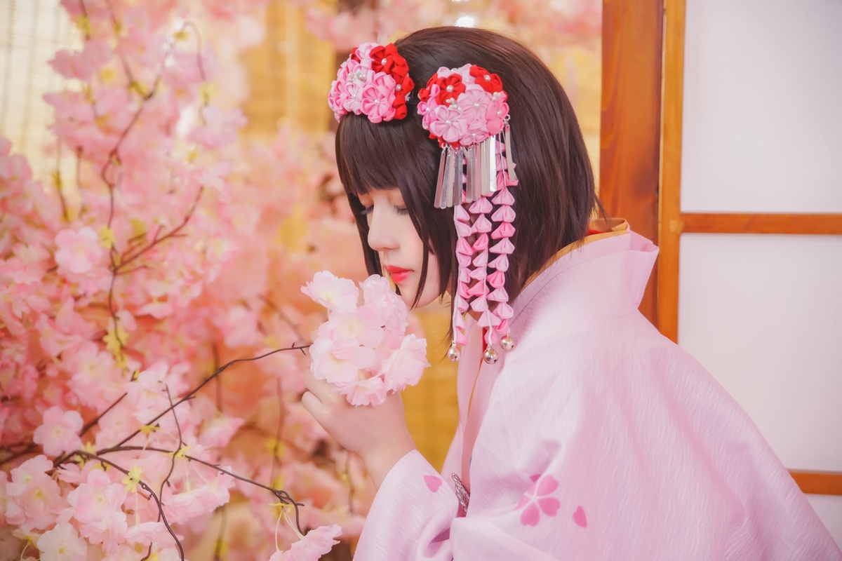 【coser】008【桜桃喵】（加藤惠）和服-COS世界