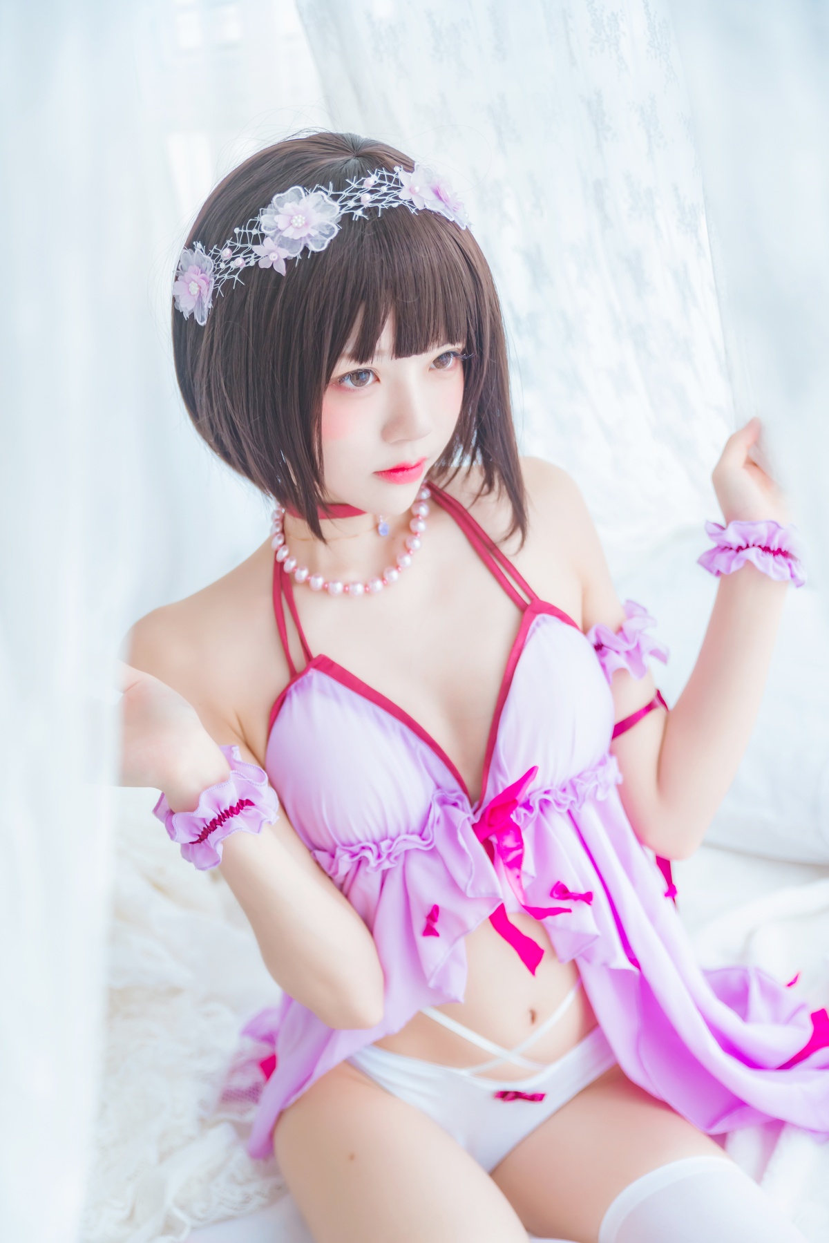 图片[2]-【coser】011【桜桃喵】（加藤惠）小睡裙-COS世界