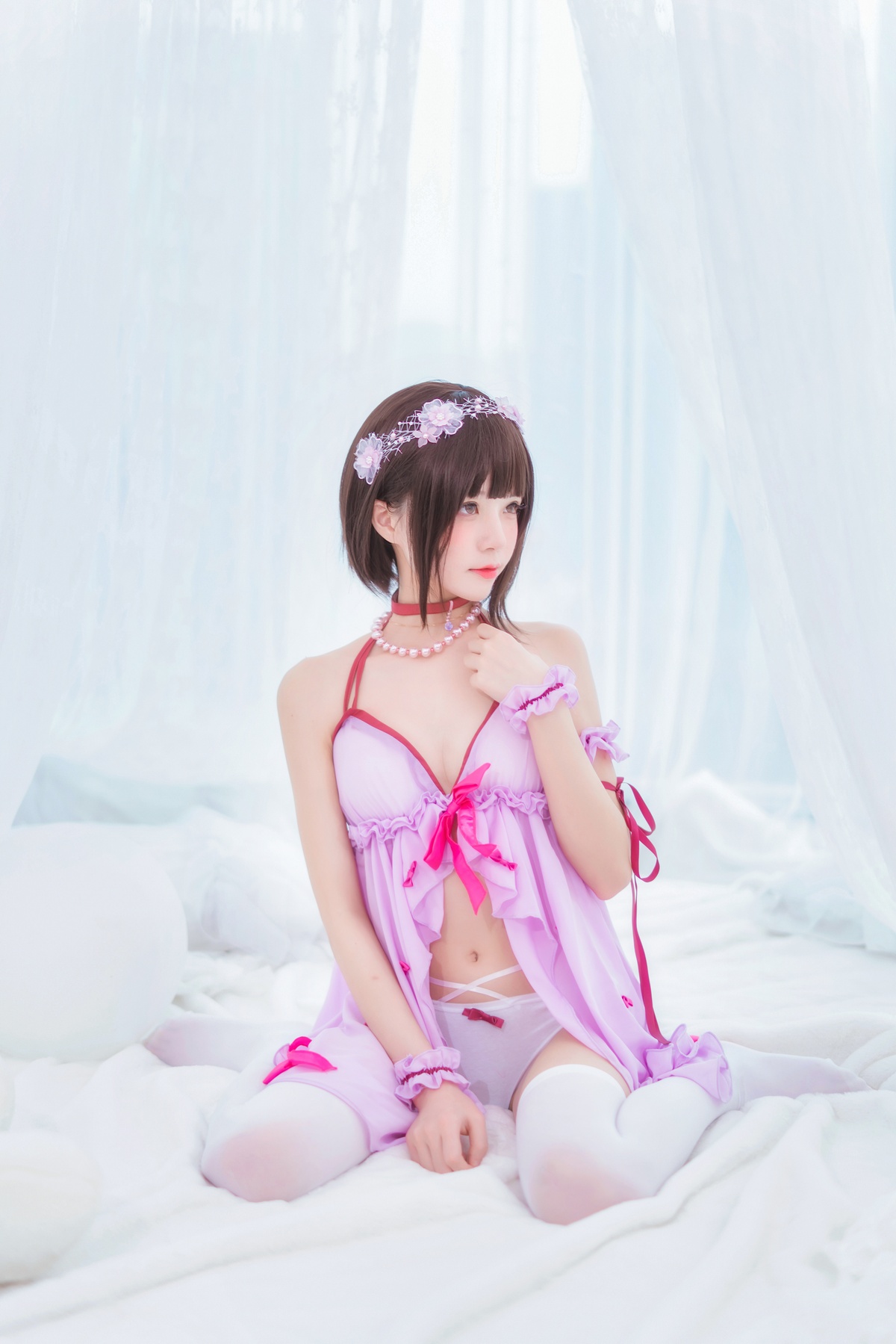 图片[3]-【coser】011【桜桃喵】（加藤惠）小睡裙-COS世界