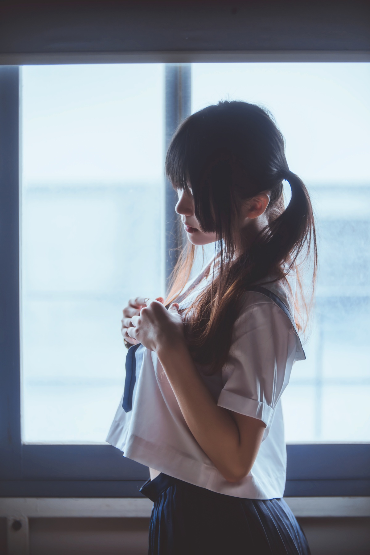 图片[5]-【coser】021【桜桃喵】蓝白水手服-COS世界