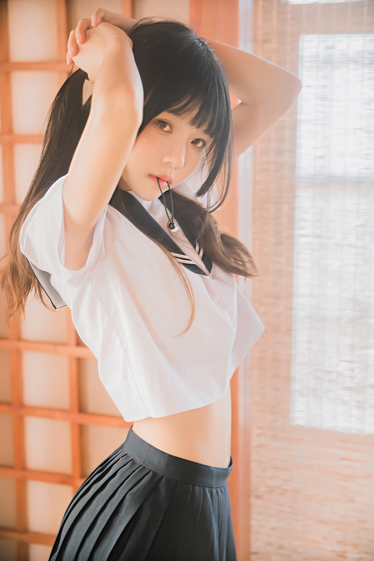 图片[8]-【coser】034【桜桃喵】小背心换水手服-COS世界
