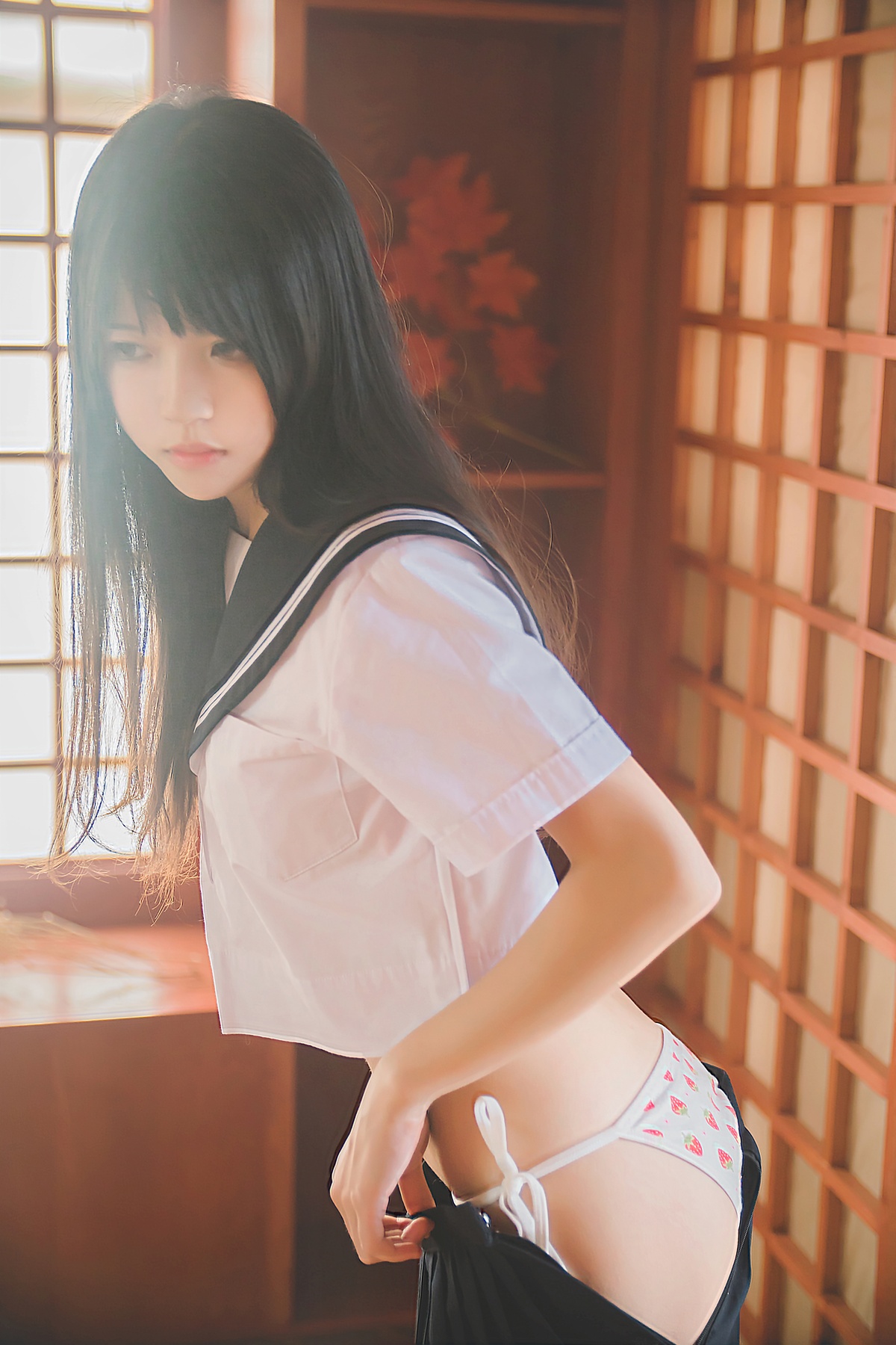 图片[55]-【coser】034【桜桃喵】小背心换水手服-COS世界