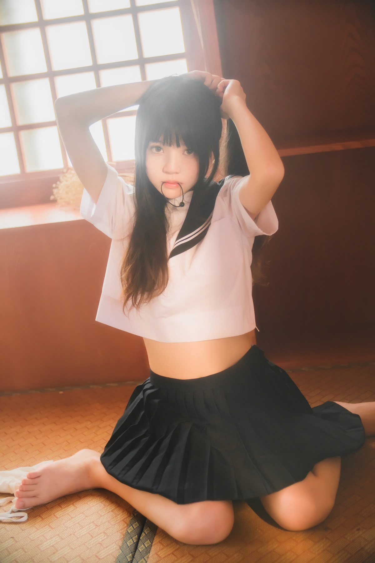 图片[113]-【coser】034【桜桃喵】小背心换水手服-COS世界