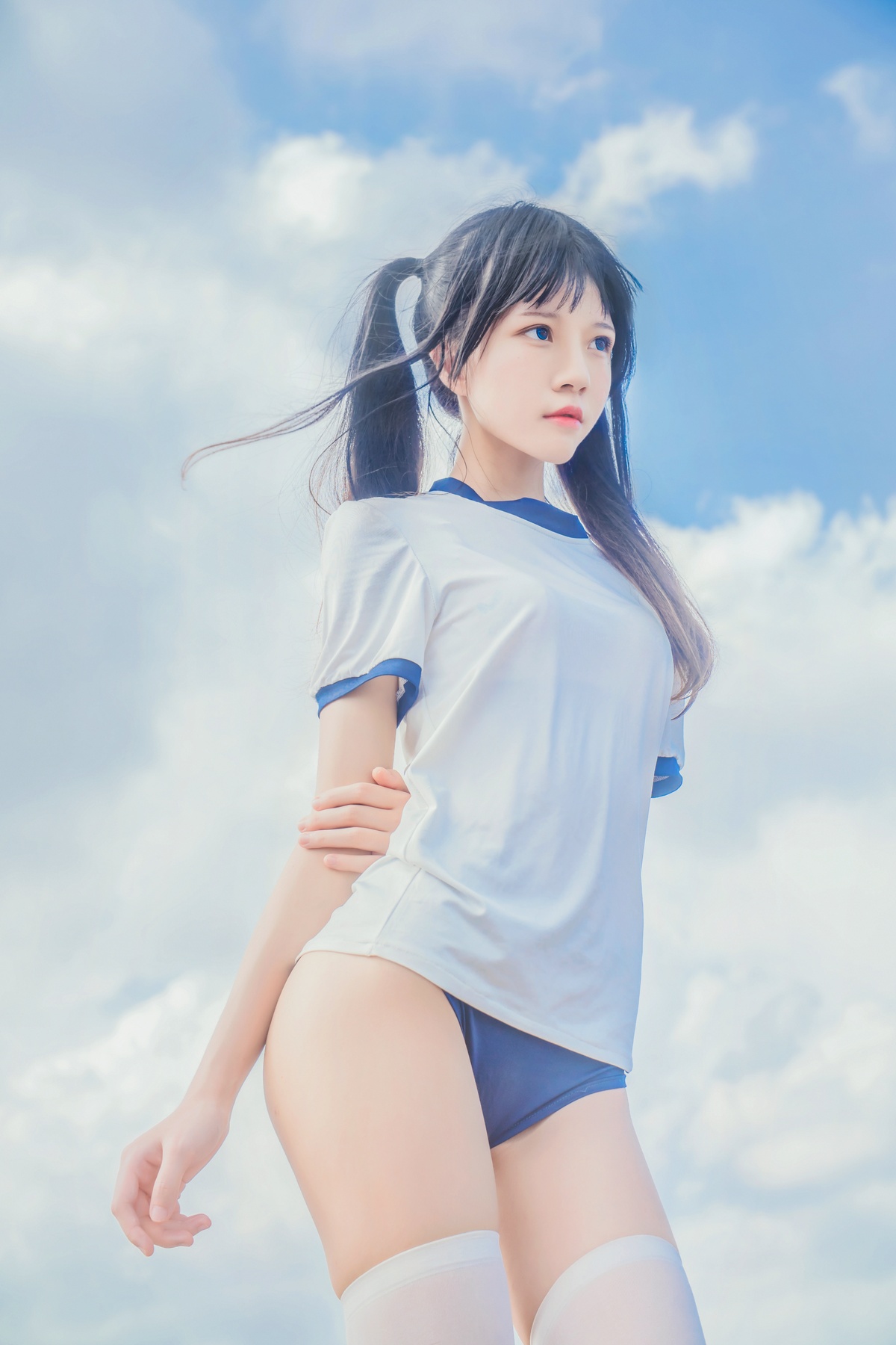 图片[5]-【coser】051【桜桃喵】蓝色体操服-COS世界