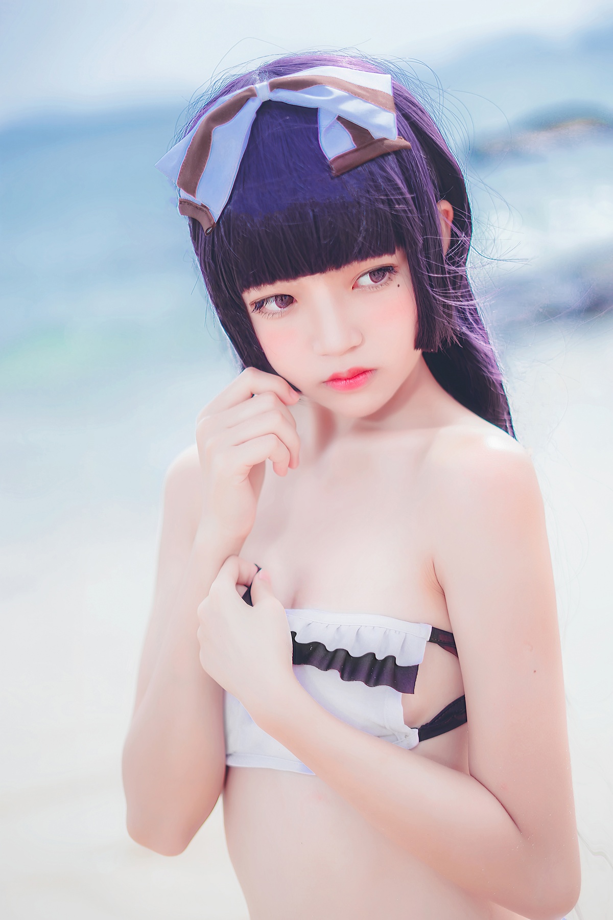图片[2]-【coser】059【桜桃喵】五更琉璃／泳装-COS世界