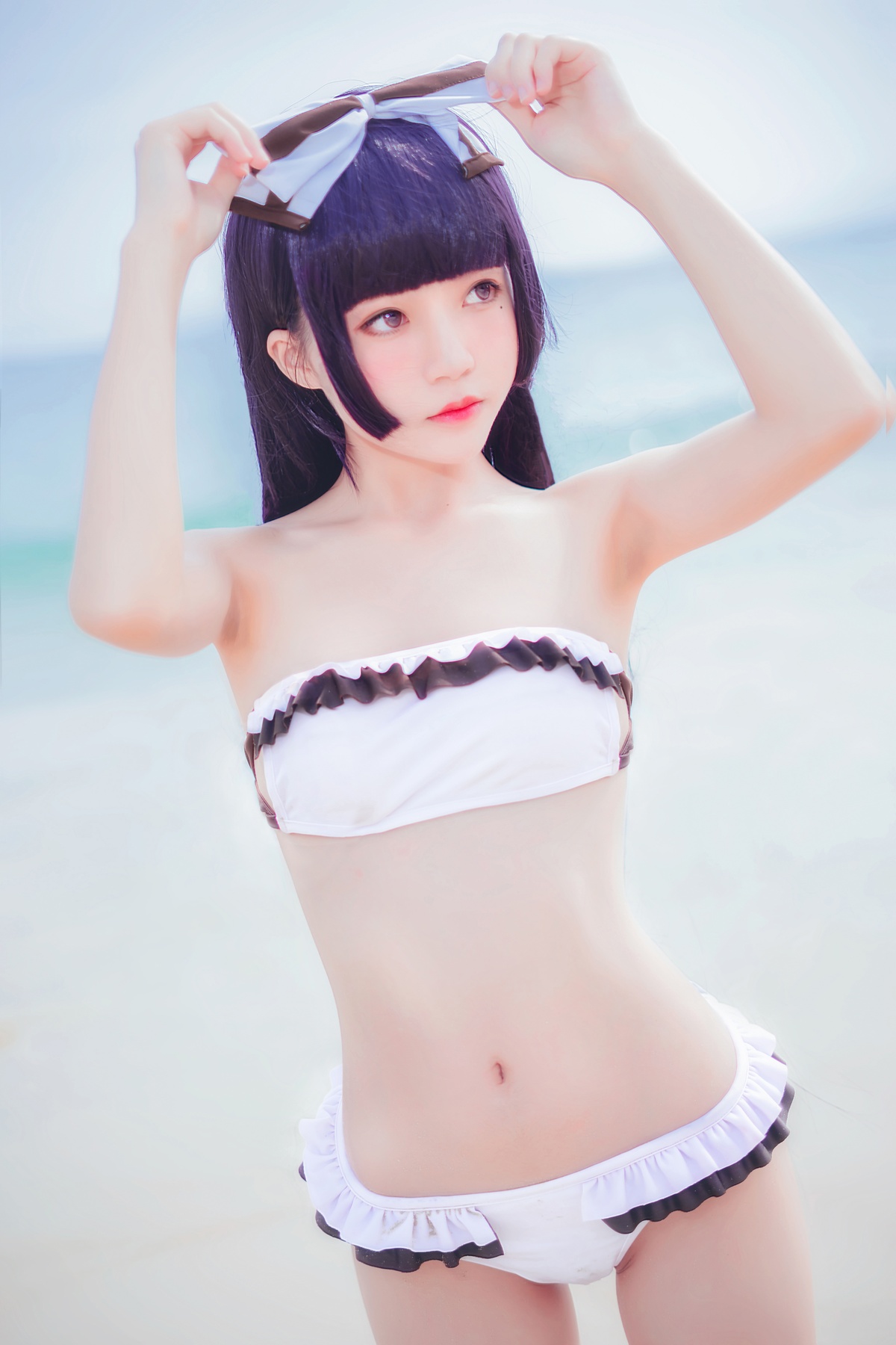 图片[3]-【coser】059【桜桃喵】五更琉璃／泳装-COS世界