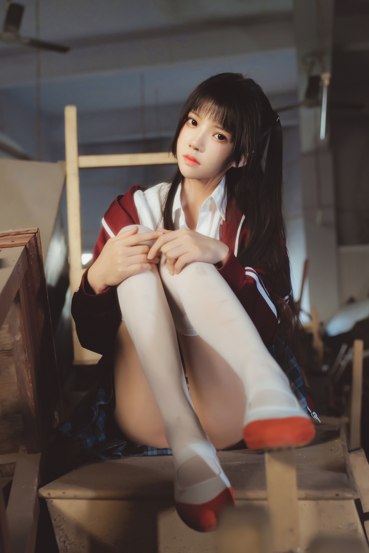 图片[4]-【coser】079【桜桃喵】废弃教室-COS世界