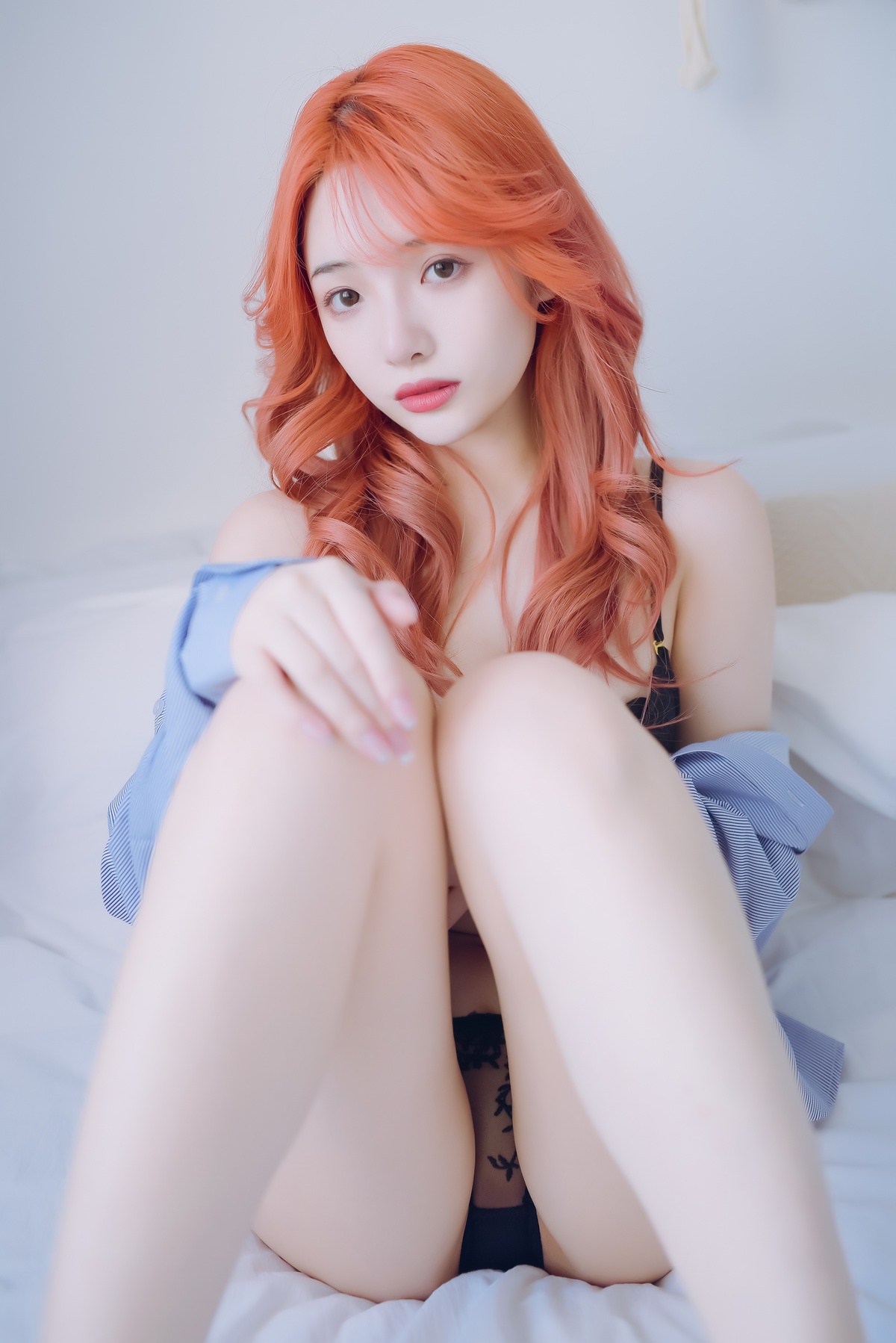图片[2]-雯妹不讲道理-蓝色衬衫  26P-COS世界