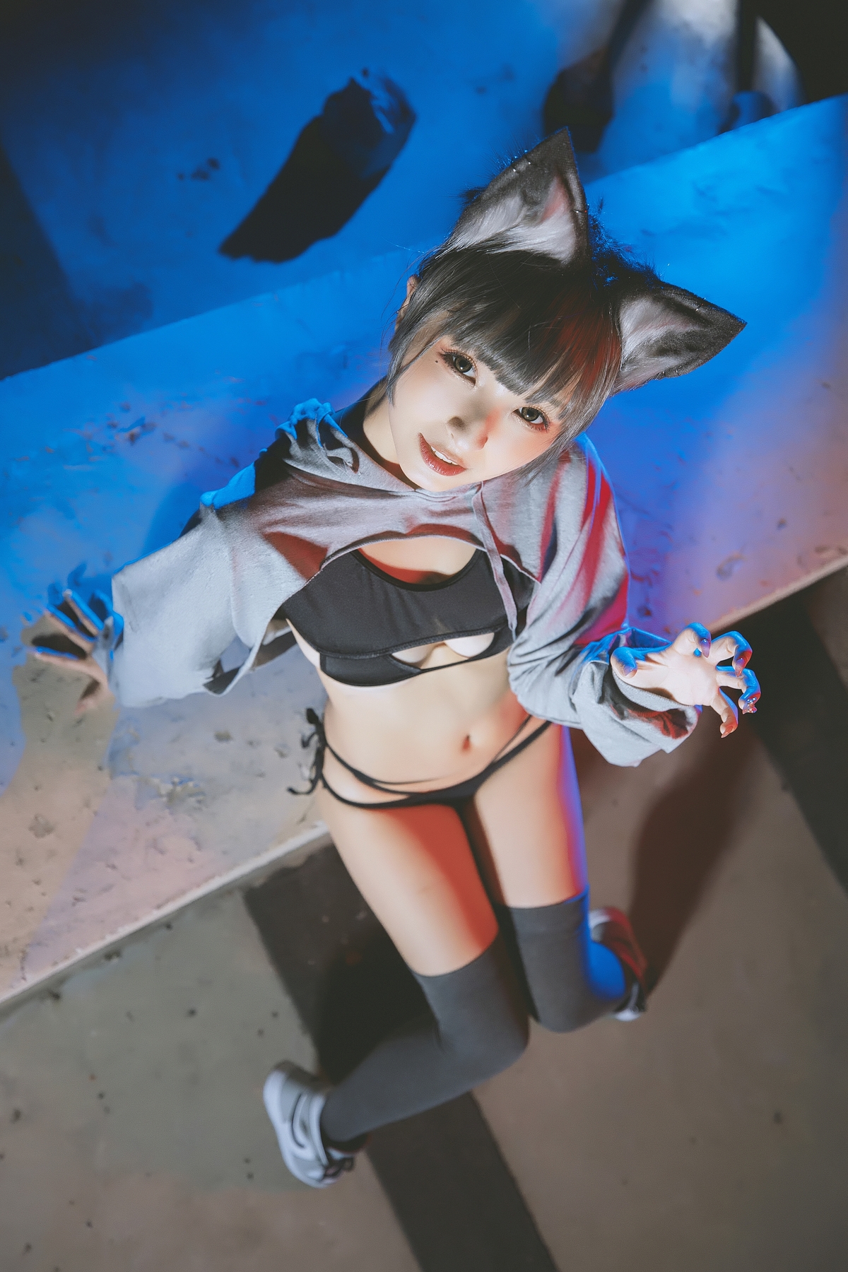 图片[3]-【coser】神乐坂真冬-《危険な耳》狼妹&兔娘-COS世界
