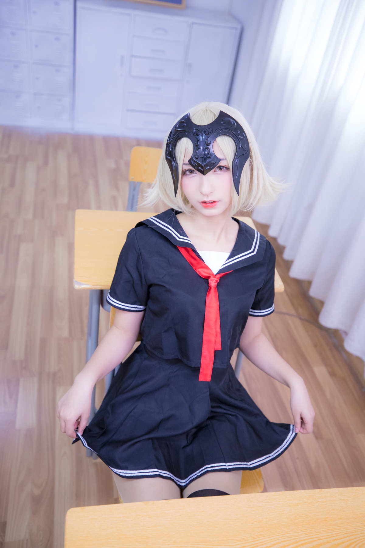 图片[4]-【coser】神乐坂真冬-放课后领域 学园黑贞-COS世界