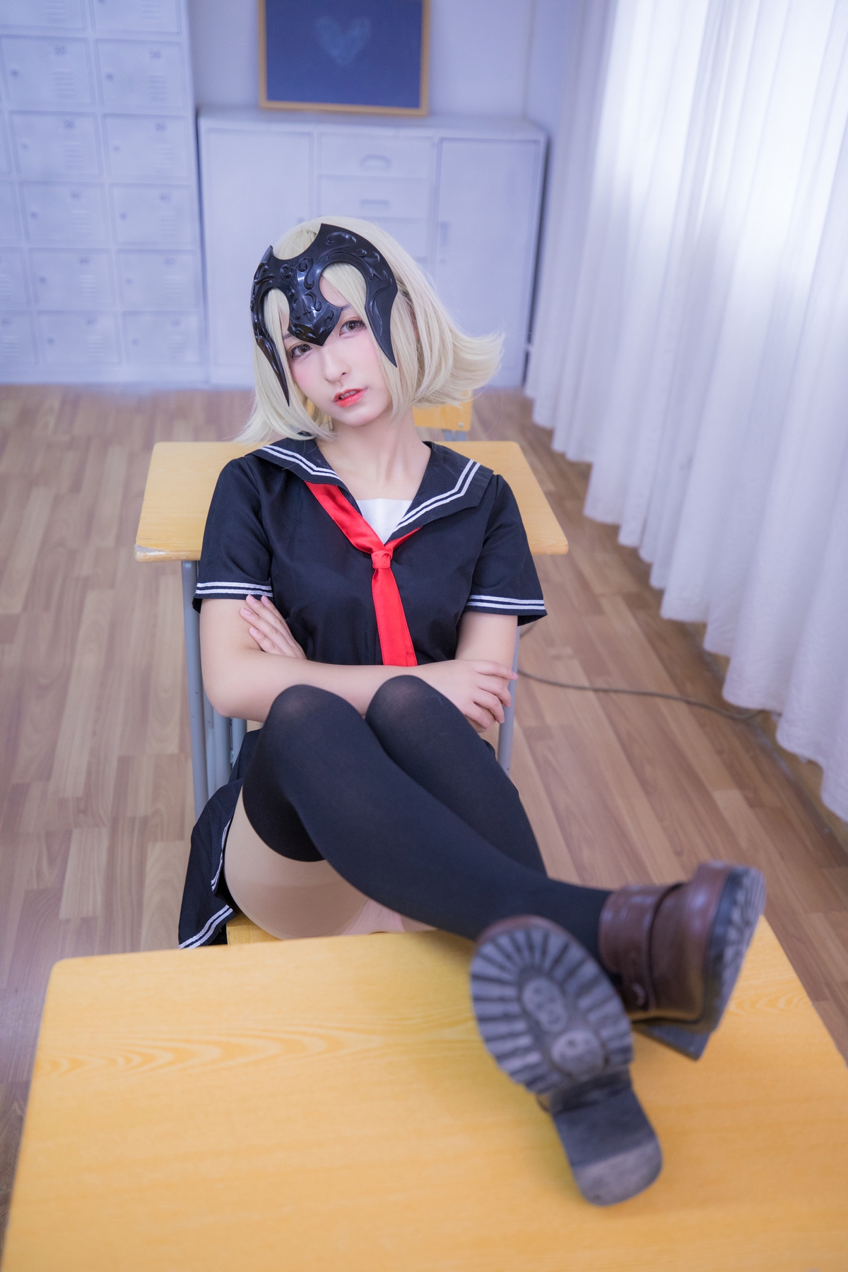 图片[99]-【coser】神乐坂真冬-放课后领域 学园黑贞-COS世界