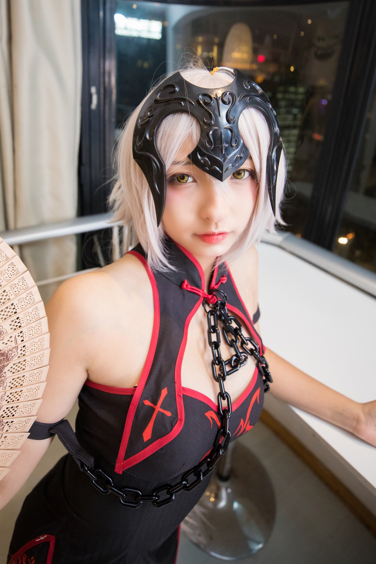 图片[6]-【coser】神乐坂真冬-旗袍黑贞-COS世界