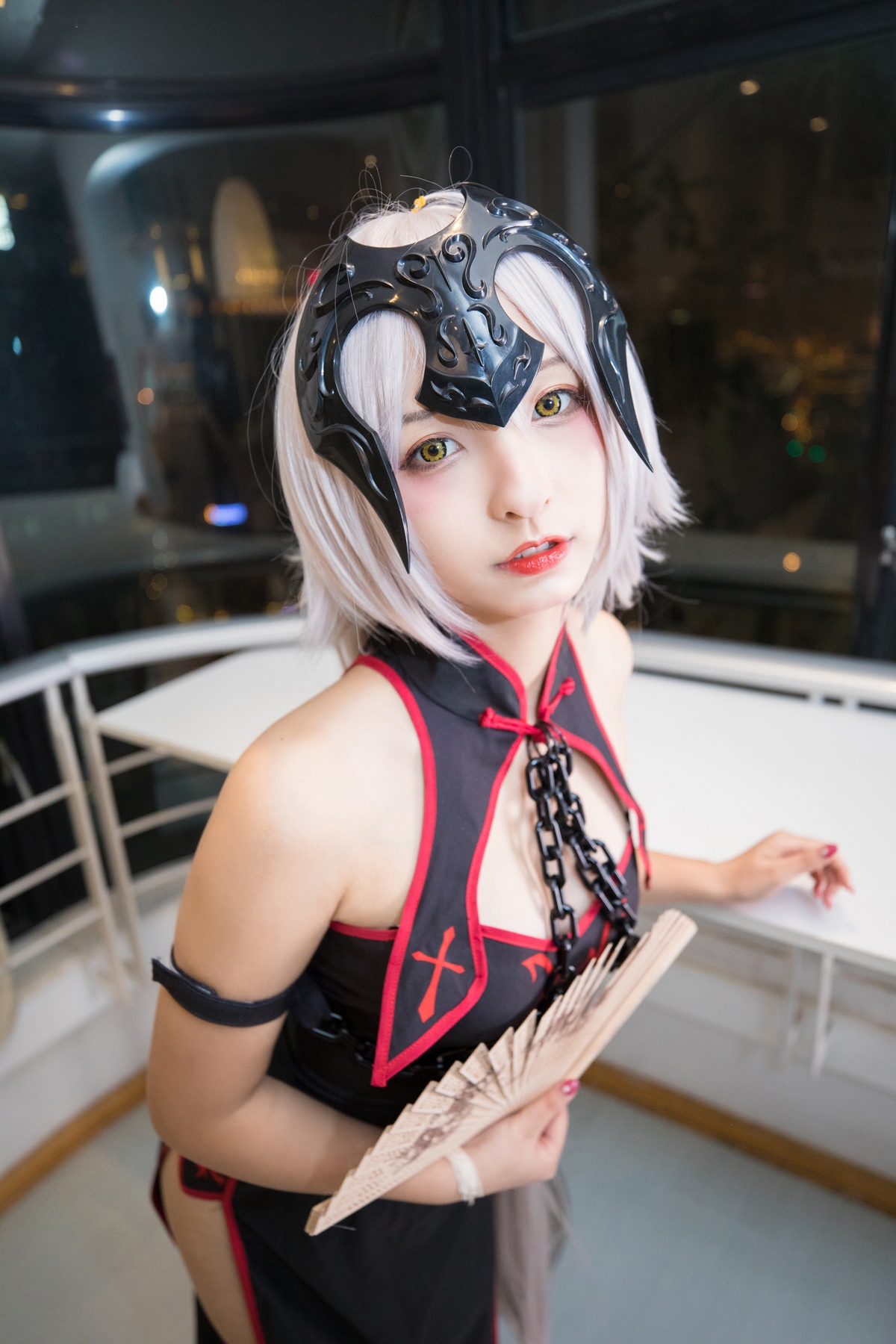 图片[15]-【coser】神乐坂真冬-旗袍黑贞-COS世界