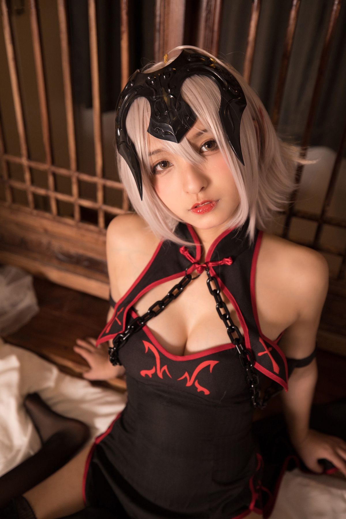 图片[20]-【coser】神乐坂真冬-旗袍黑贞-COS世界
