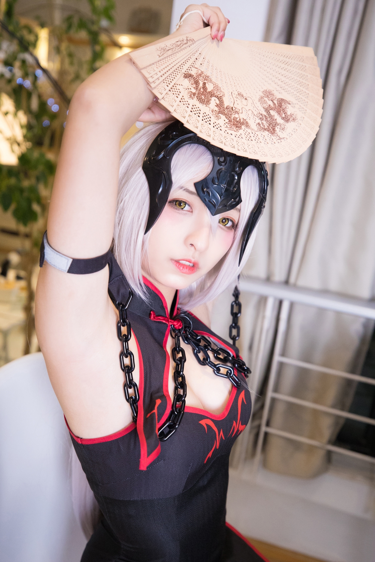 图片[22]-【coser】神乐坂真冬-旗袍黑贞-COS世界