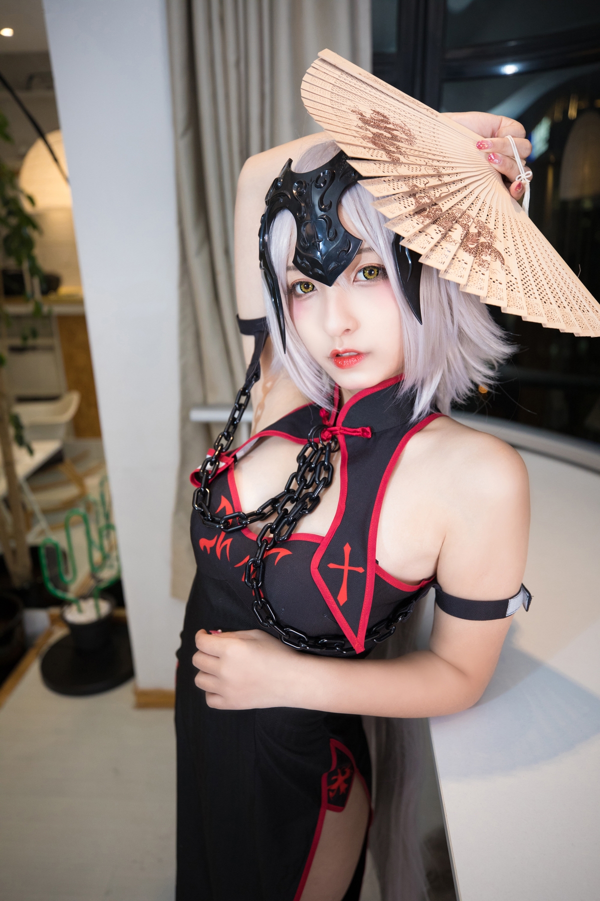 图片[24]-【coser】神乐坂真冬-旗袍黑贞-COS世界