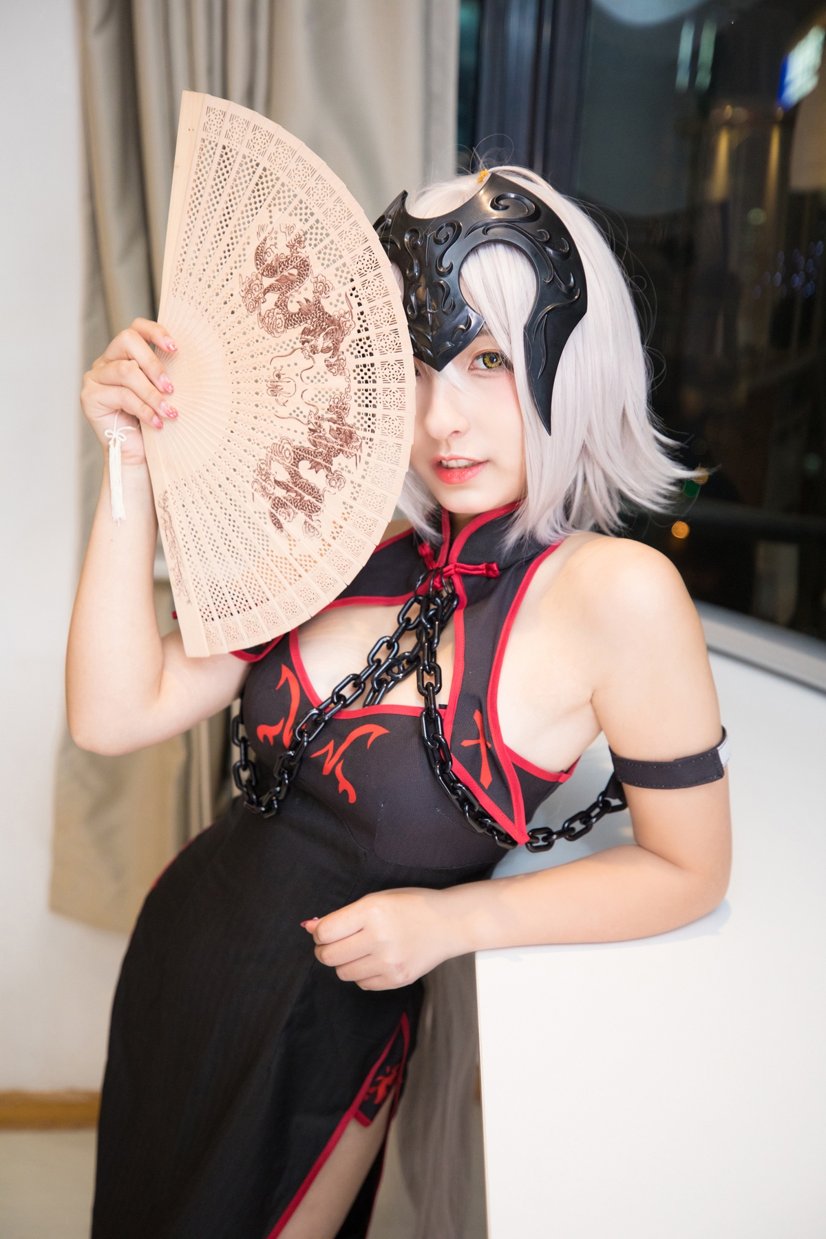 图片[35]-【coser】神乐坂真冬-旗袍黑贞-COS世界