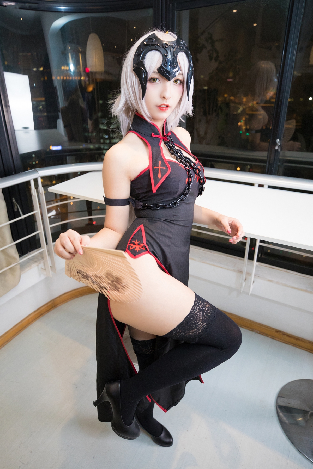 图片[43]-【coser】神乐坂真冬-旗袍黑贞-COS世界