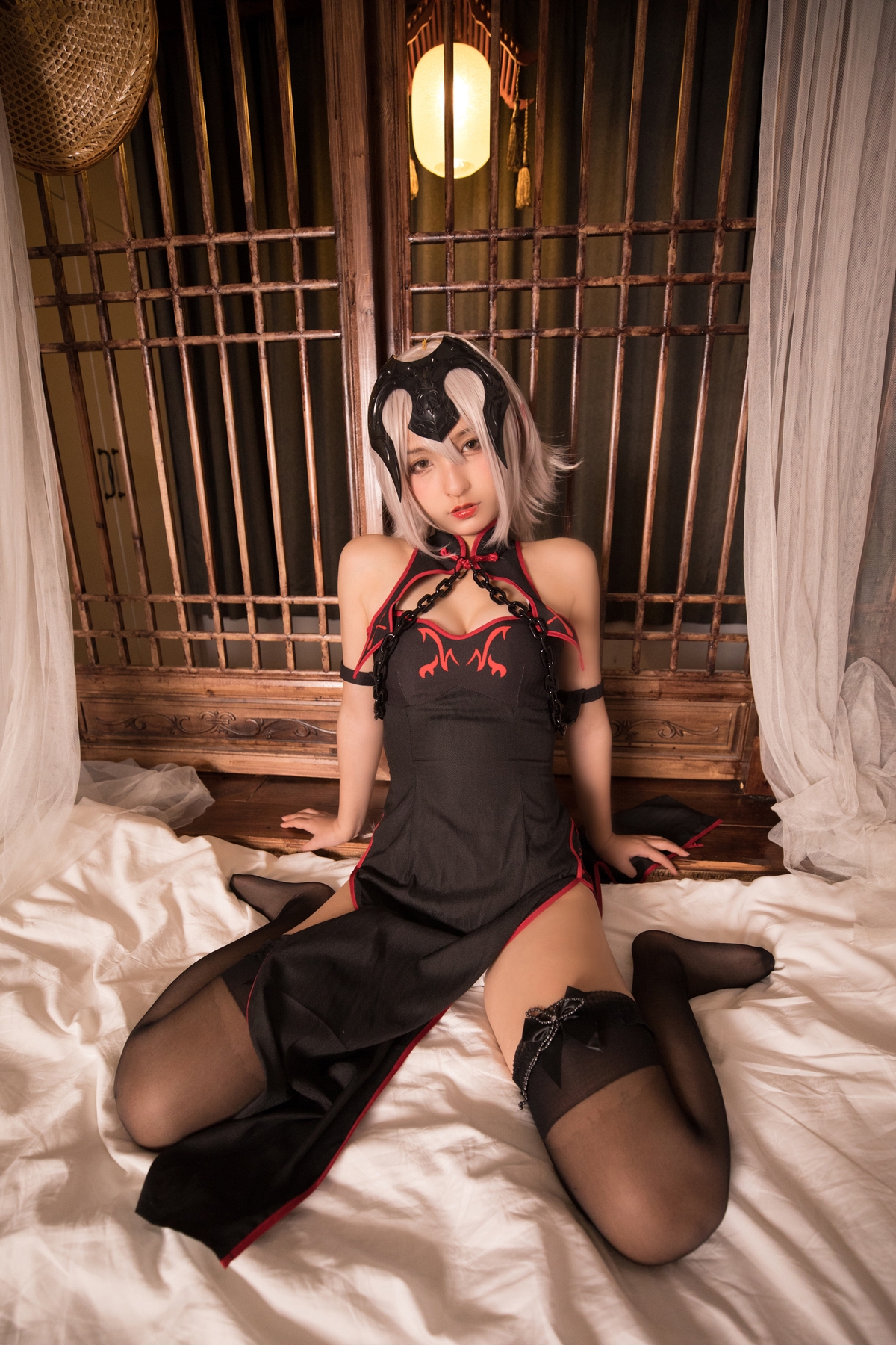 图片[51]-【coser】神乐坂真冬-旗袍黑贞-COS世界