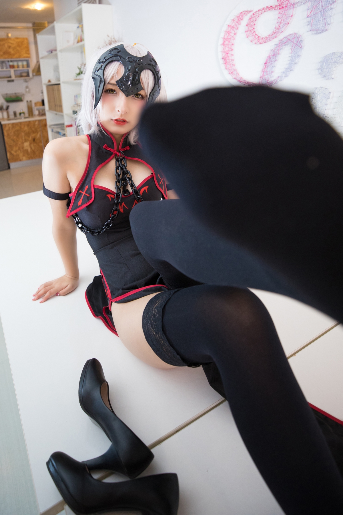 图片[52]-【coser】神乐坂真冬-旗袍黑贞-COS世界