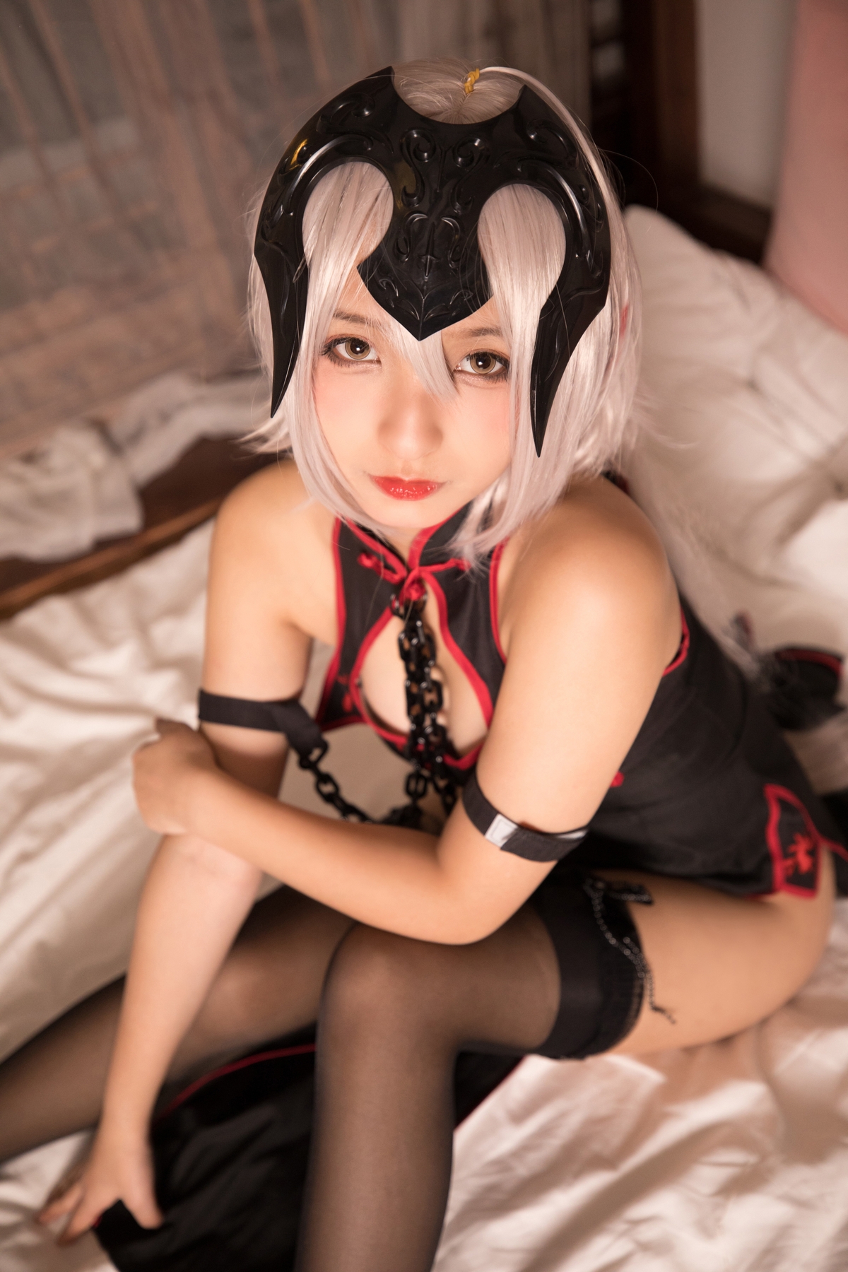 图片[58]-【coser】神乐坂真冬-旗袍黑贞-COS世界