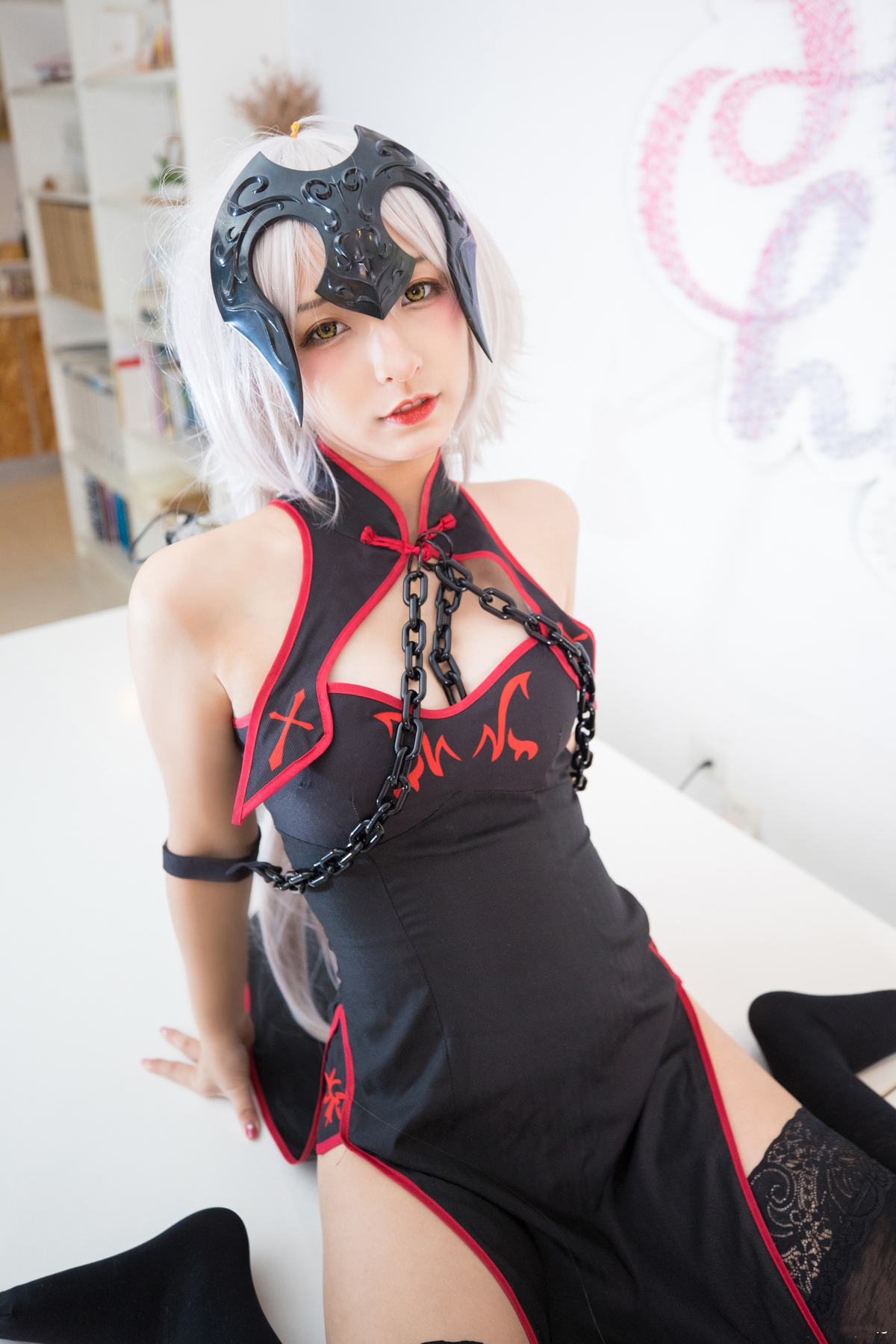 图片[60]-【coser】神乐坂真冬-旗袍黑贞-COS世界