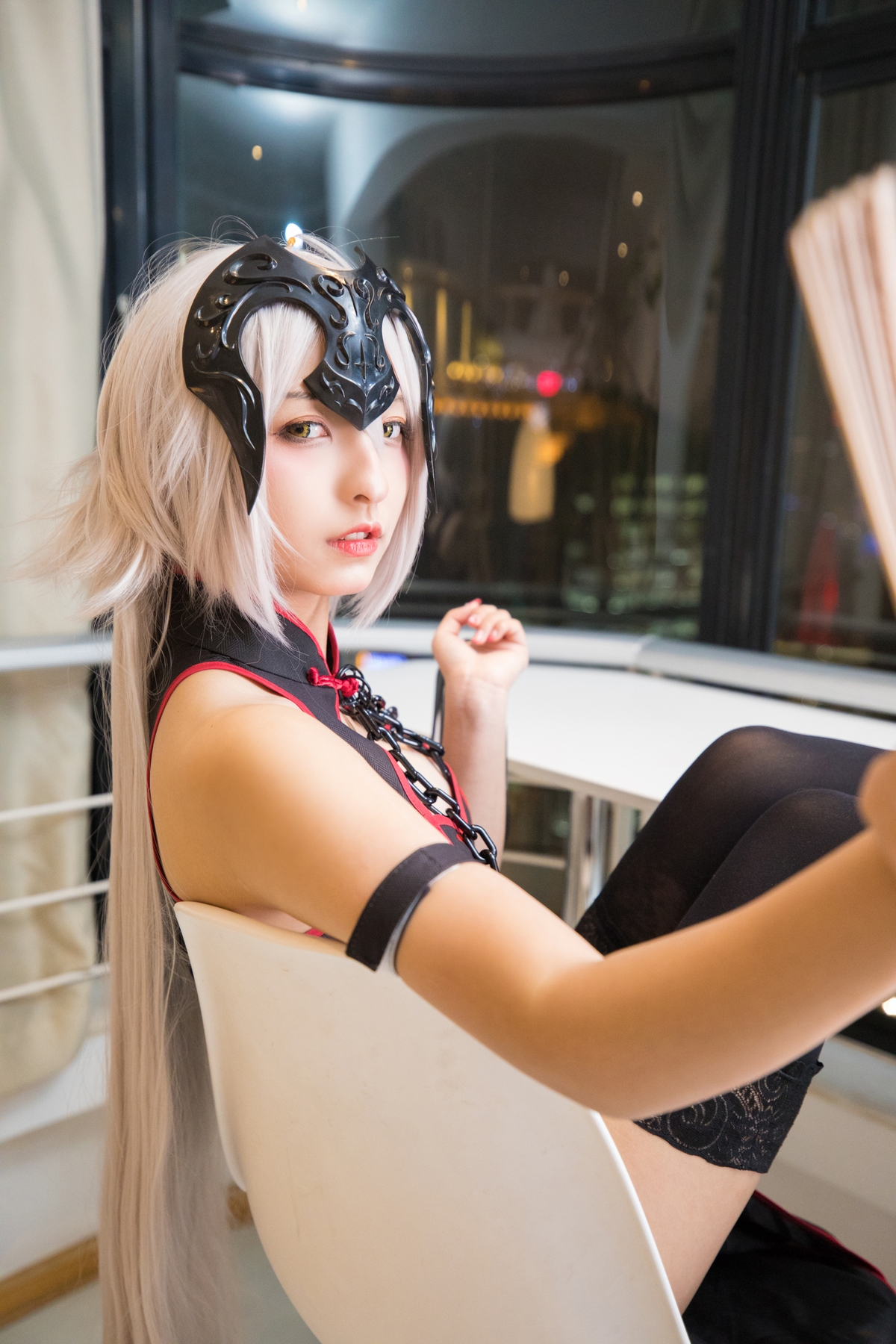 图片[66]-【coser】神乐坂真冬-旗袍黑贞-COS世界