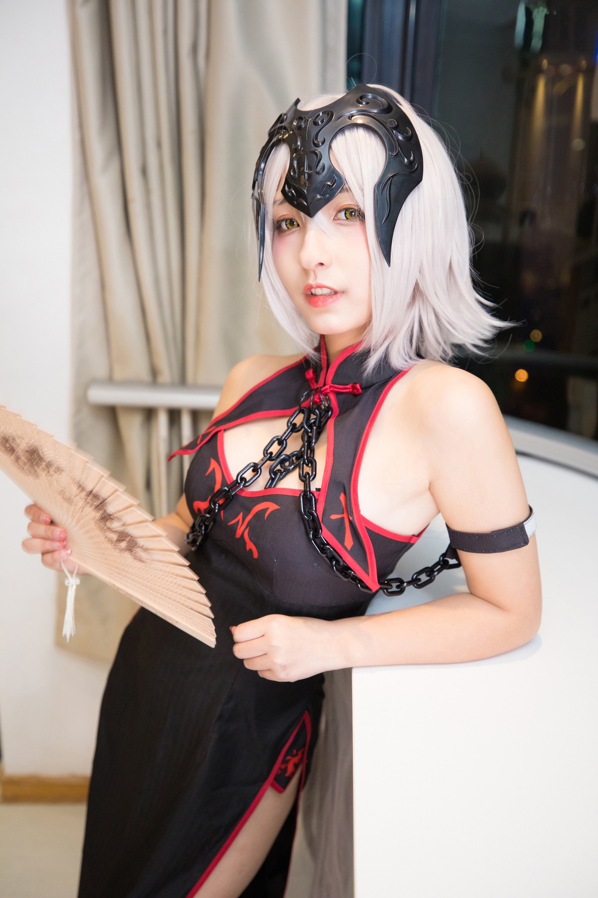 图片[68]-【coser】神乐坂真冬-旗袍黑贞-COS世界