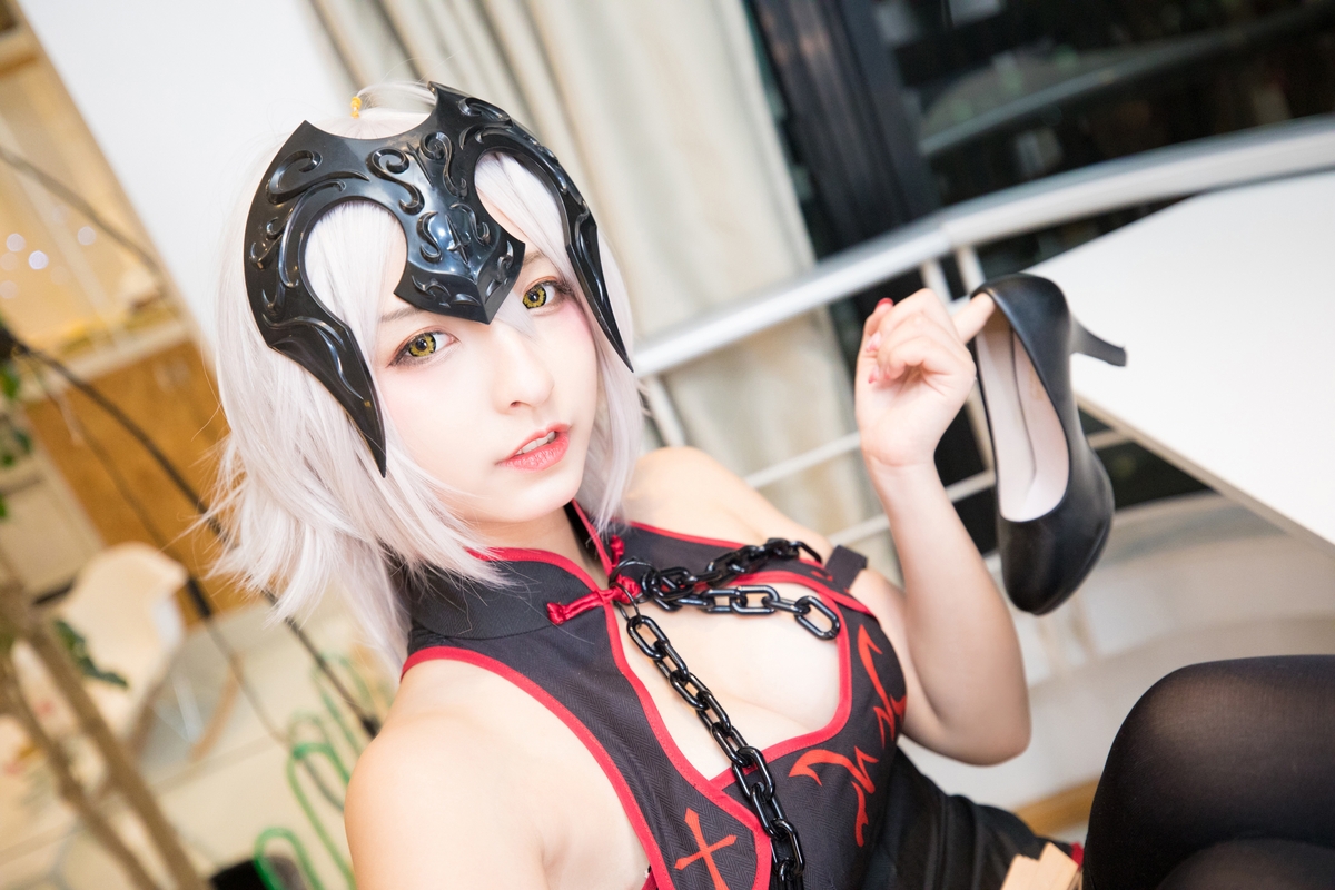 图片[72]-【coser】神乐坂真冬-旗袍黑贞-COS世界