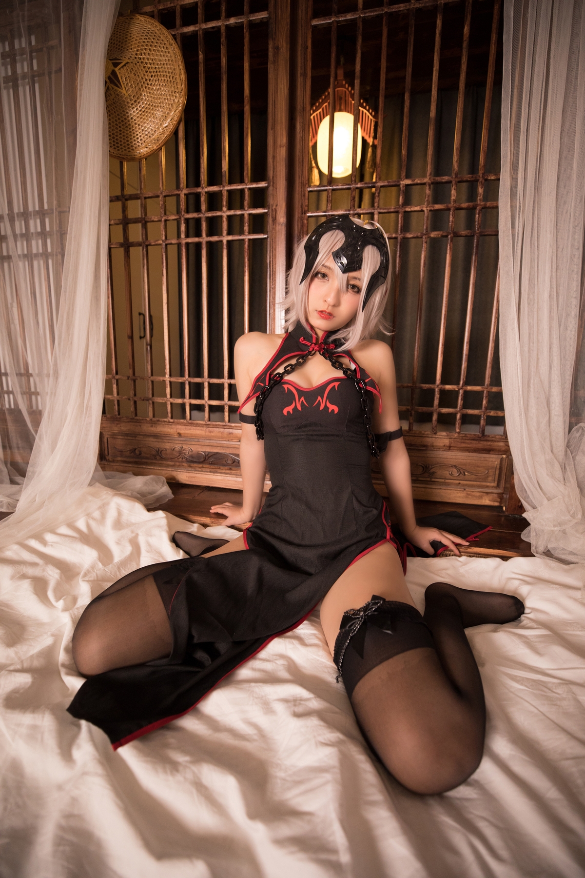 图片[79]-【coser】神乐坂真冬-旗袍黑贞-COS世界