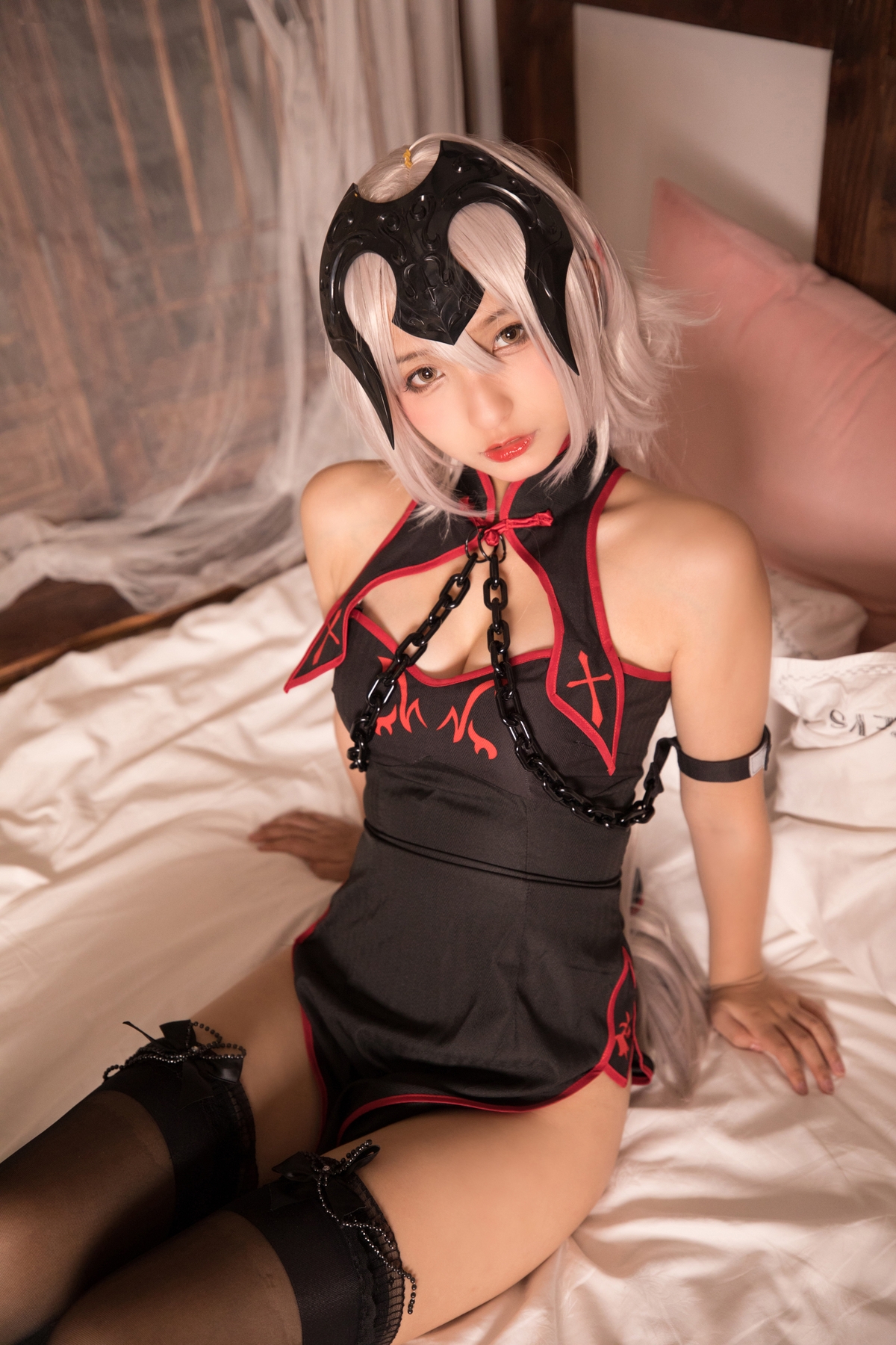 图片[85]-【coser】神乐坂真冬-旗袍黑贞-COS世界