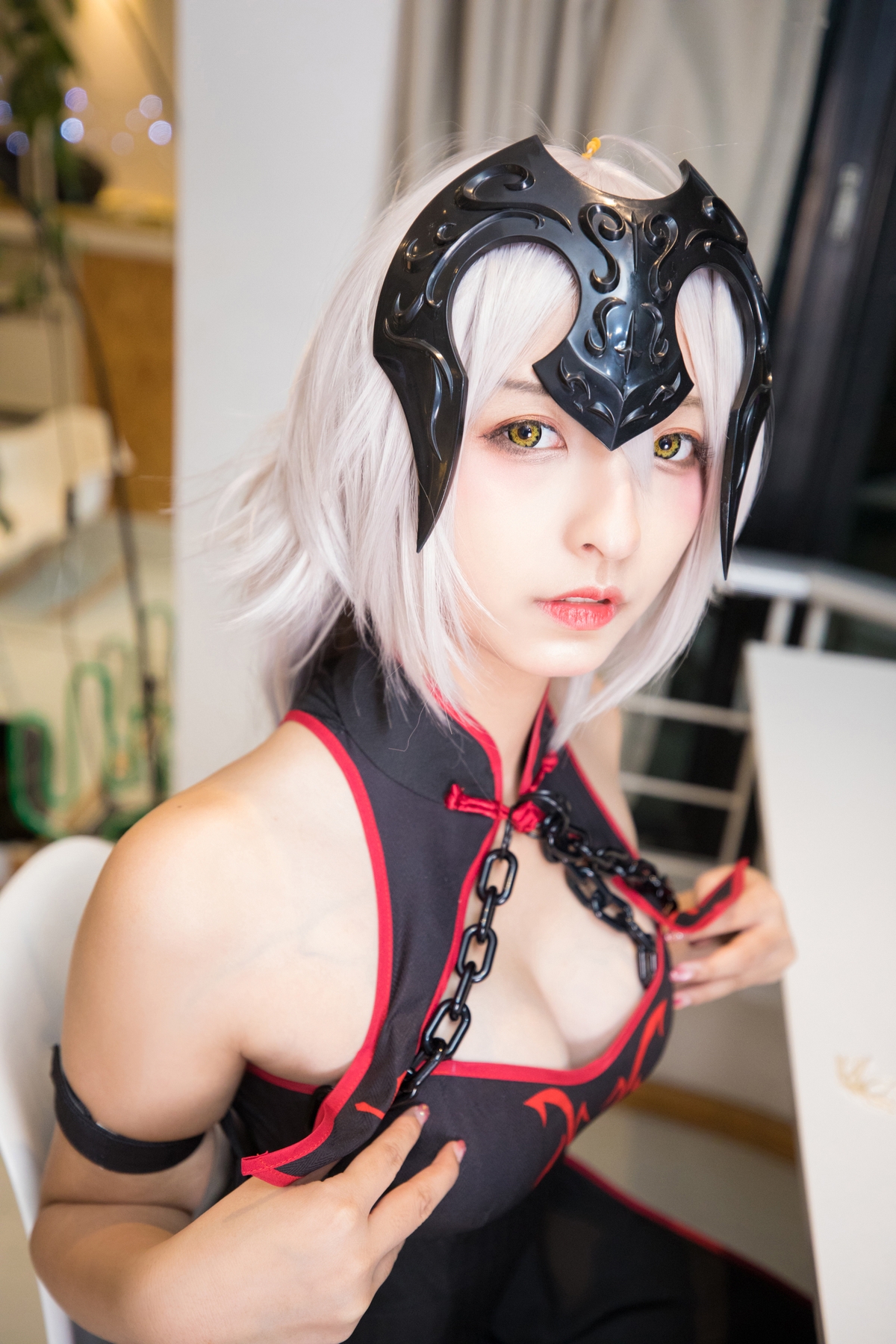 图片[87]-【coser】神乐坂真冬-旗袍黑贞-COS世界