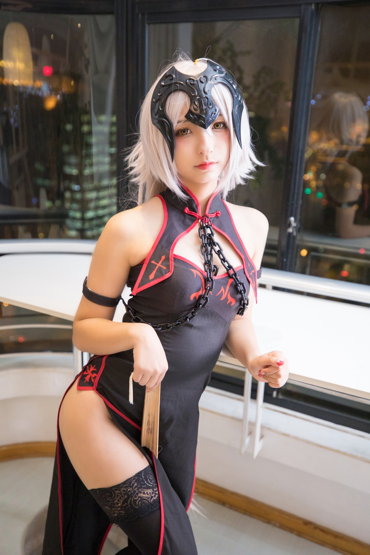 图片[112]-【coser】神乐坂真冬-旗袍黑贞-COS世界