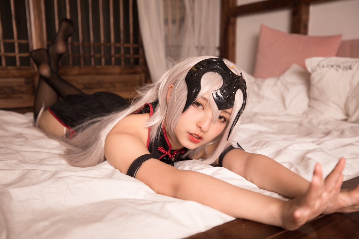 图片[119]-【coser】神乐坂真冬-旗袍黑贞-COS世界