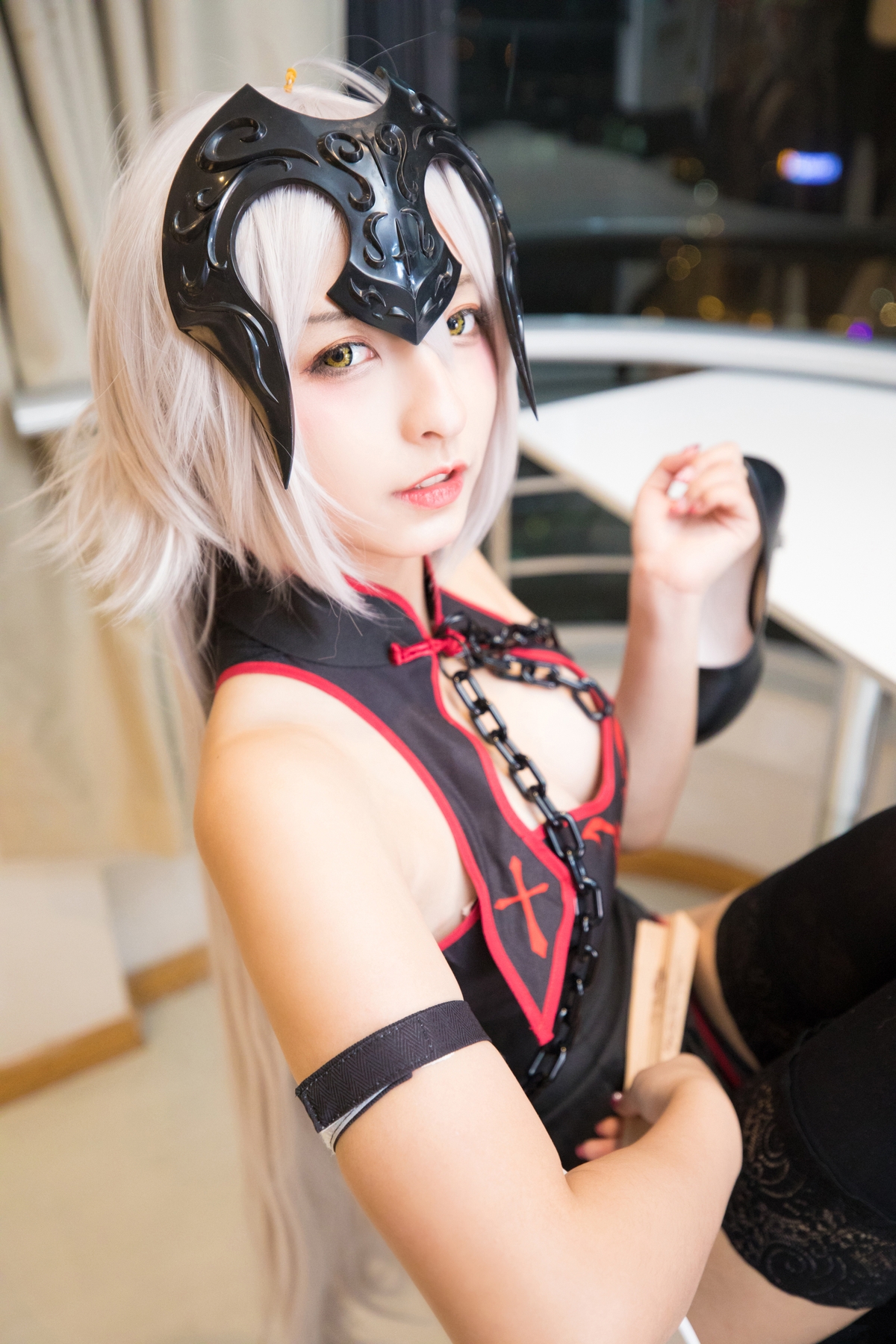 图片[124]-【coser】神乐坂真冬-旗袍黑贞-COS世界