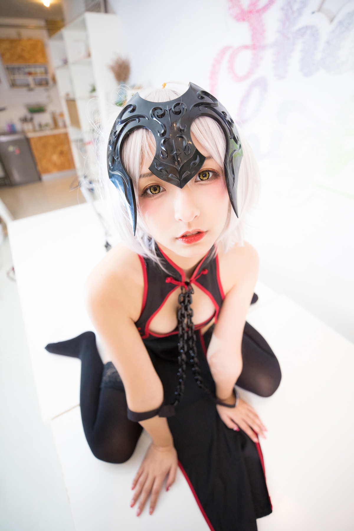 图片[126]-【coser】神乐坂真冬-旗袍黑贞-COS世界