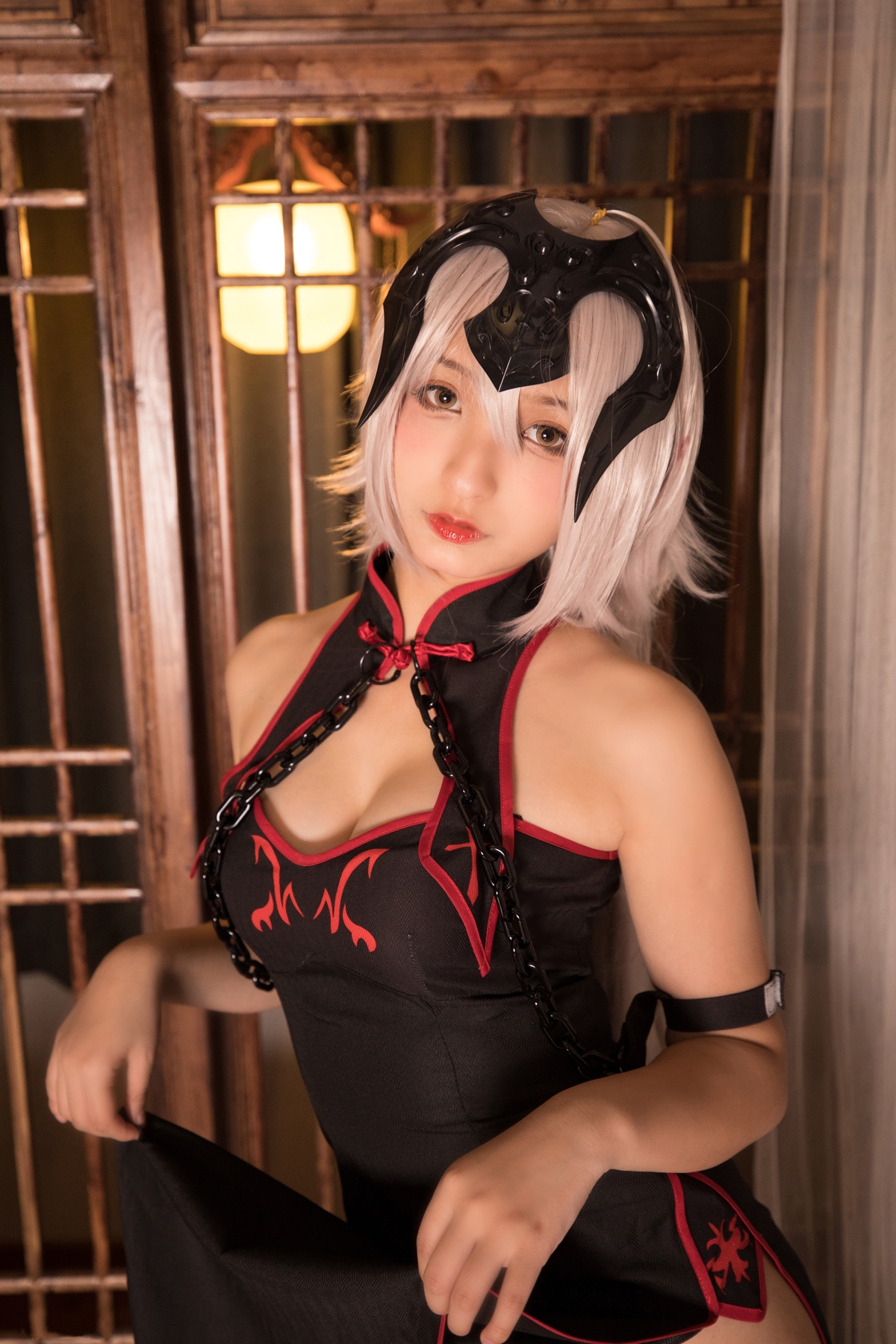 图片[135]-【coser】神乐坂真冬-旗袍黑贞-COS世界