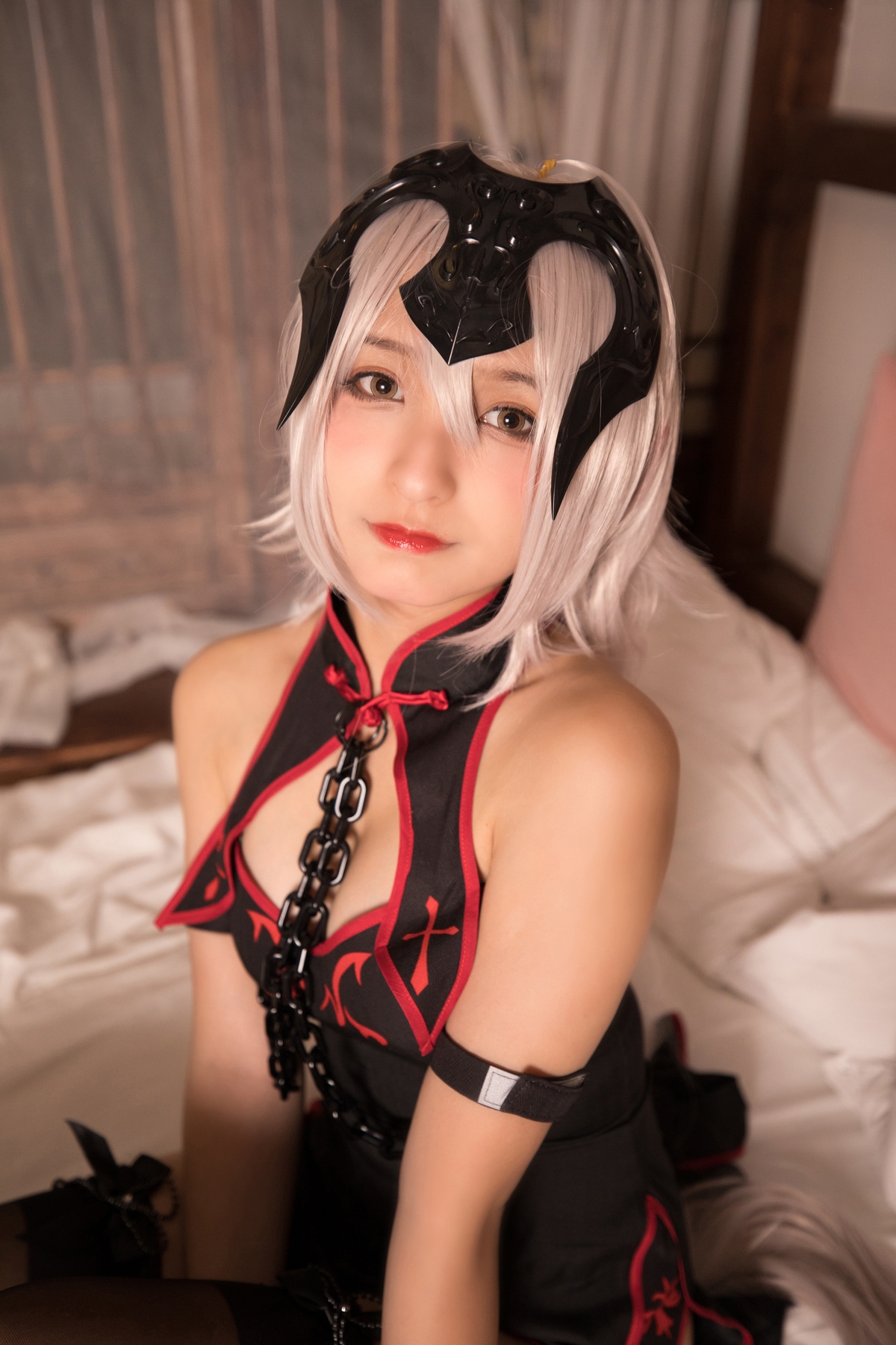 图片[136]-【coser】神乐坂真冬-旗袍黑贞-COS世界