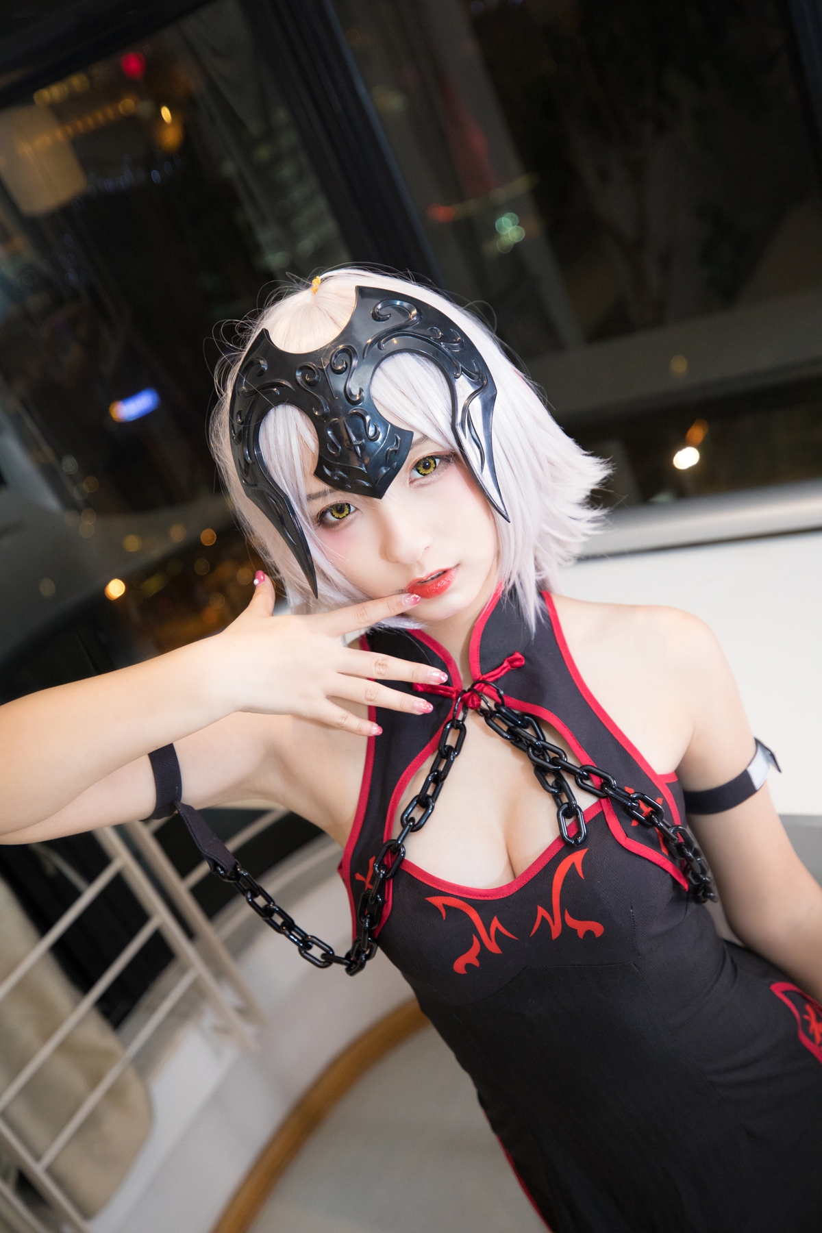 图片[139]-【coser】神乐坂真冬-旗袍黑贞-COS世界