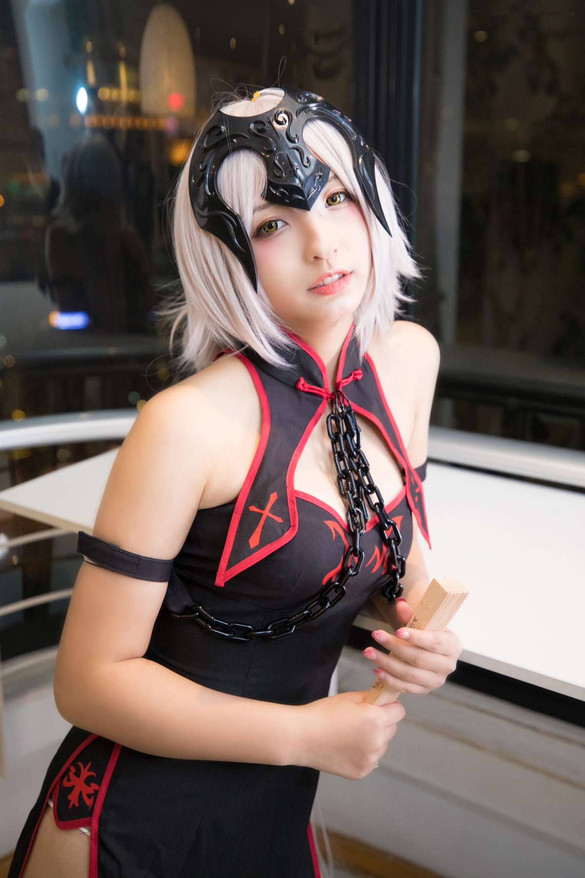 图片[146]-【coser】神乐坂真冬-旗袍黑贞-COS世界