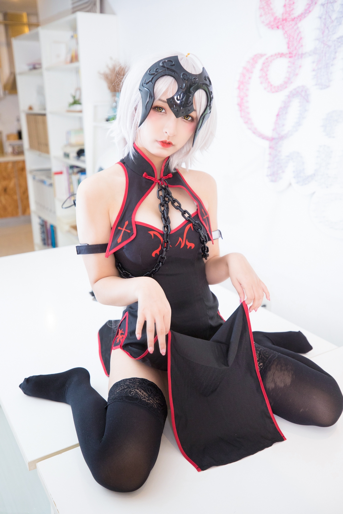 图片[148]-【coser】神乐坂真冬-旗袍黑贞-COS世界