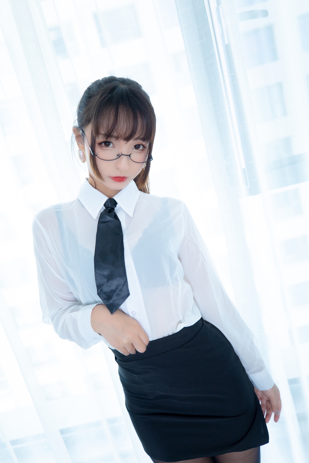 图片[2]-【coser】神乐坂真冬-职场OL与空姐-职场篇-COS世界